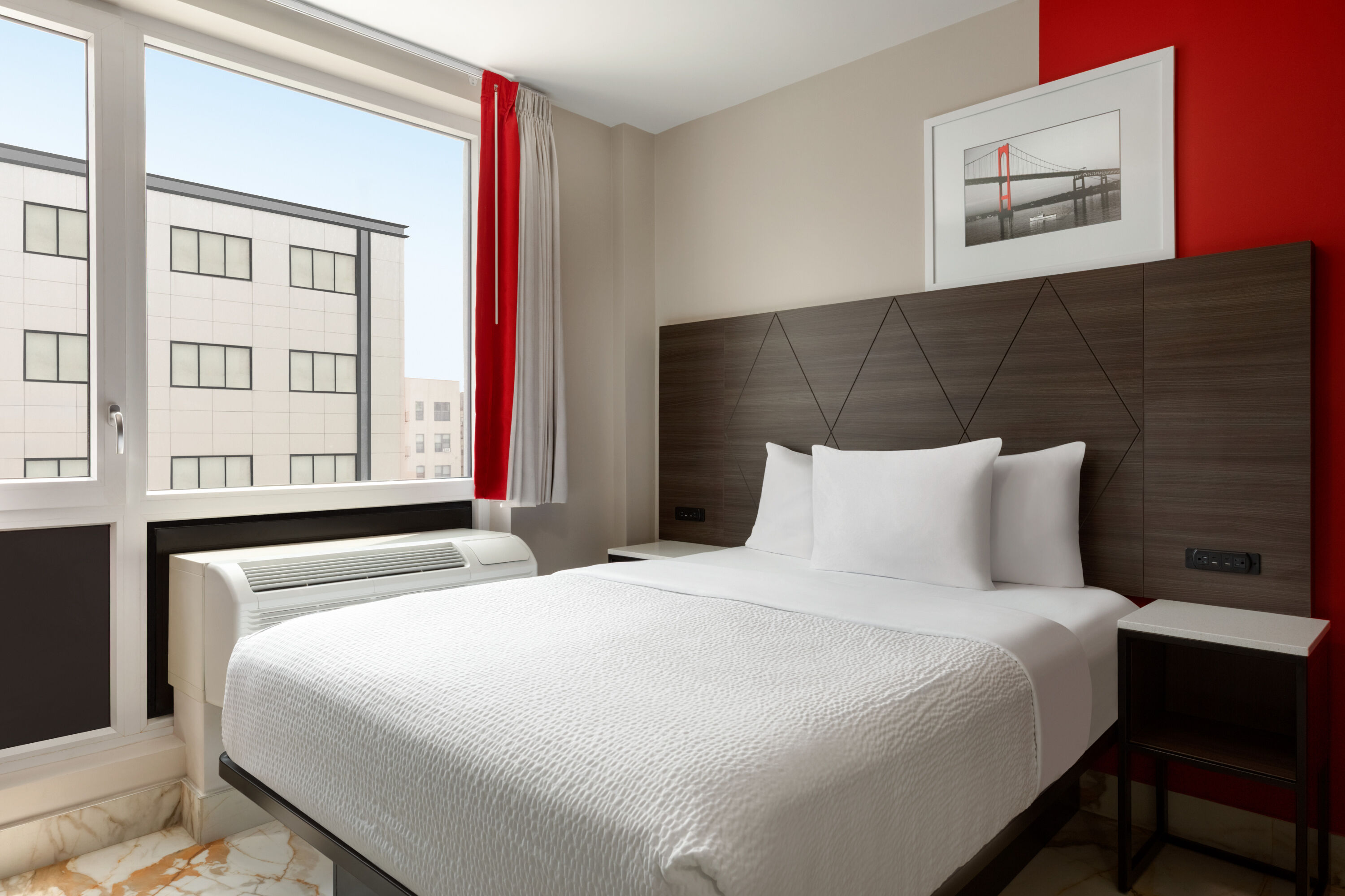 Guest room at the Ramada by Wyndham Brooklyn Empire Blvd in Brooklyn, New York