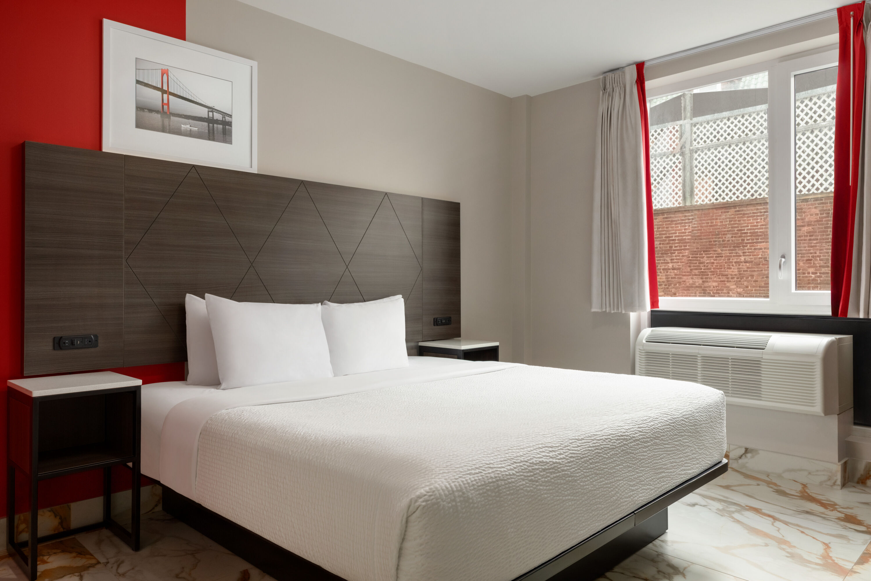 Guest room at the Ramada by Wyndham Brooklyn Empire Blvd in Brooklyn, New York