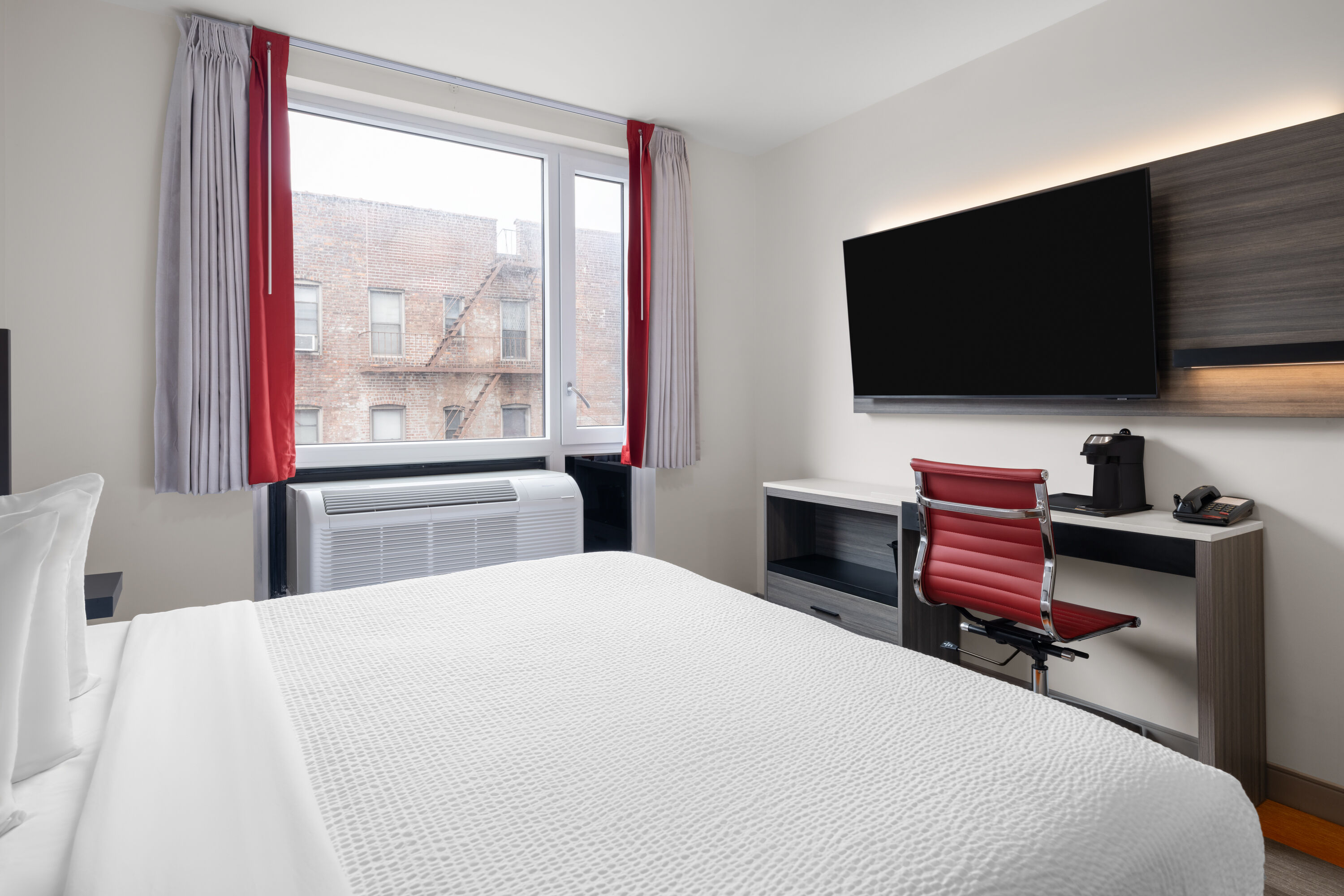 Guest room at the Ramada by Wyndham Brooklyn Near Flatbush in Brooklyn, New York