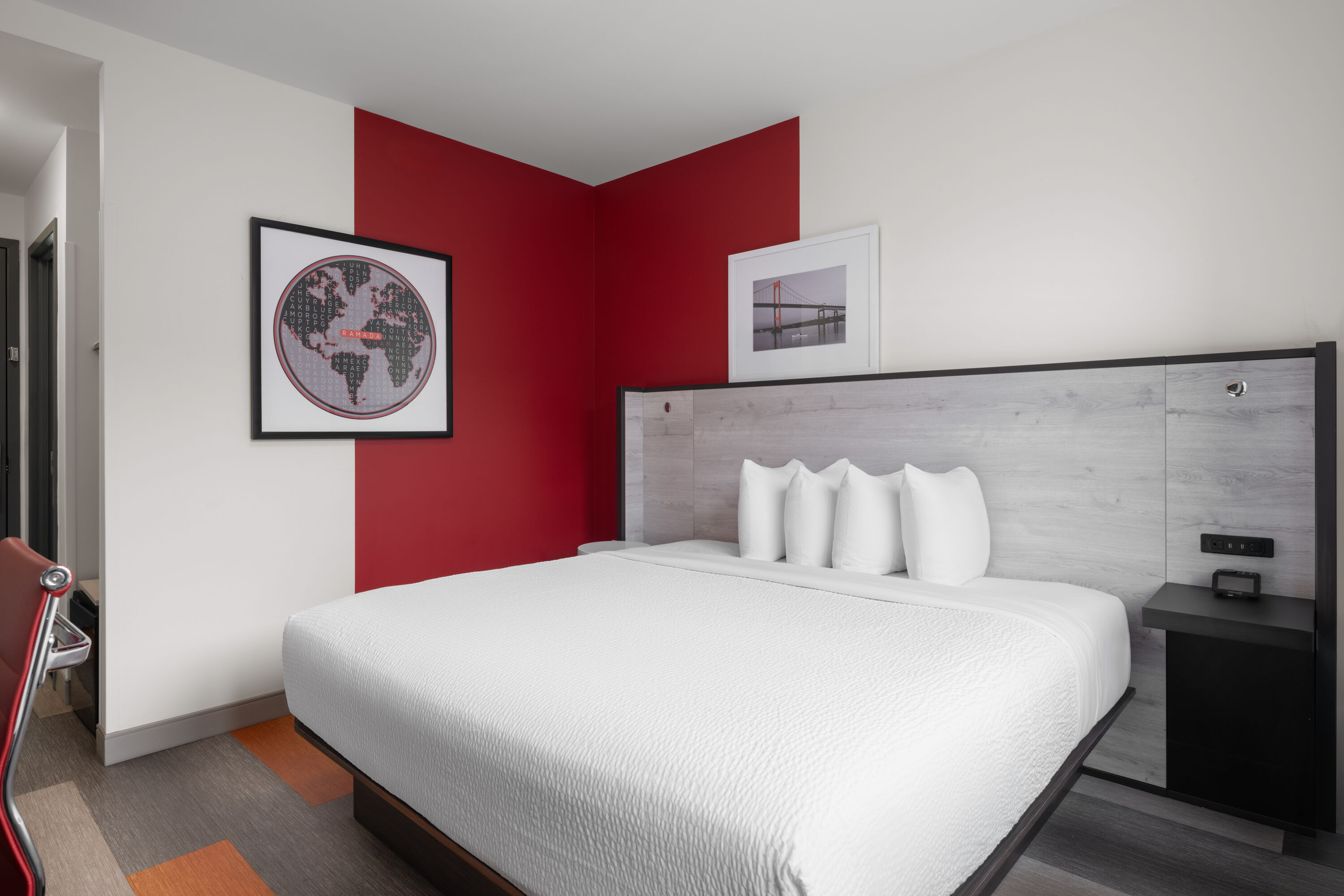 Guest room at the Ramada by Wyndham Brooklyn Near Flatbush in Brooklyn, New York