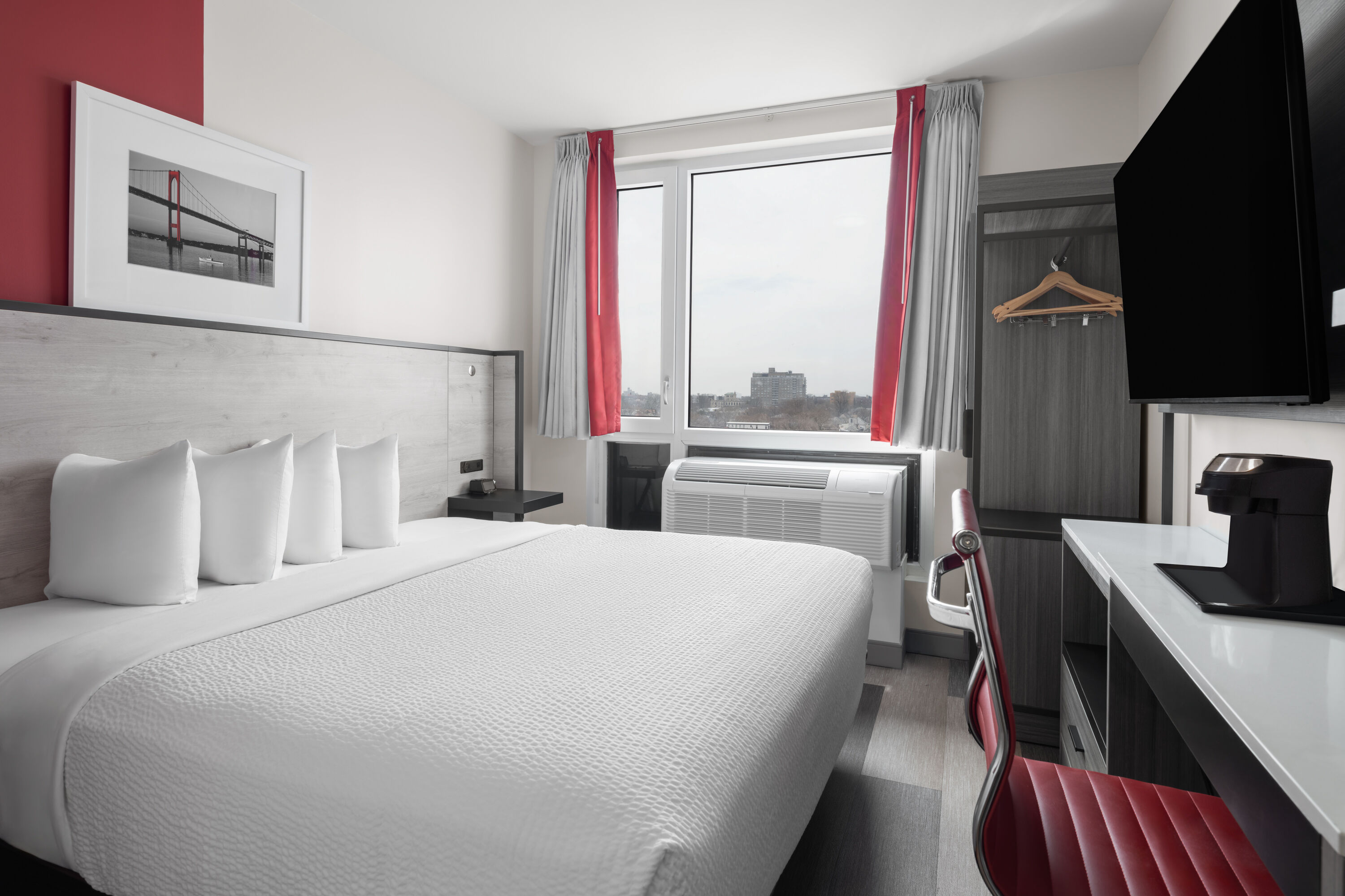 Guest room at the Ramada by Wyndham Brooklyn Near Flatbush in Brooklyn, New York
