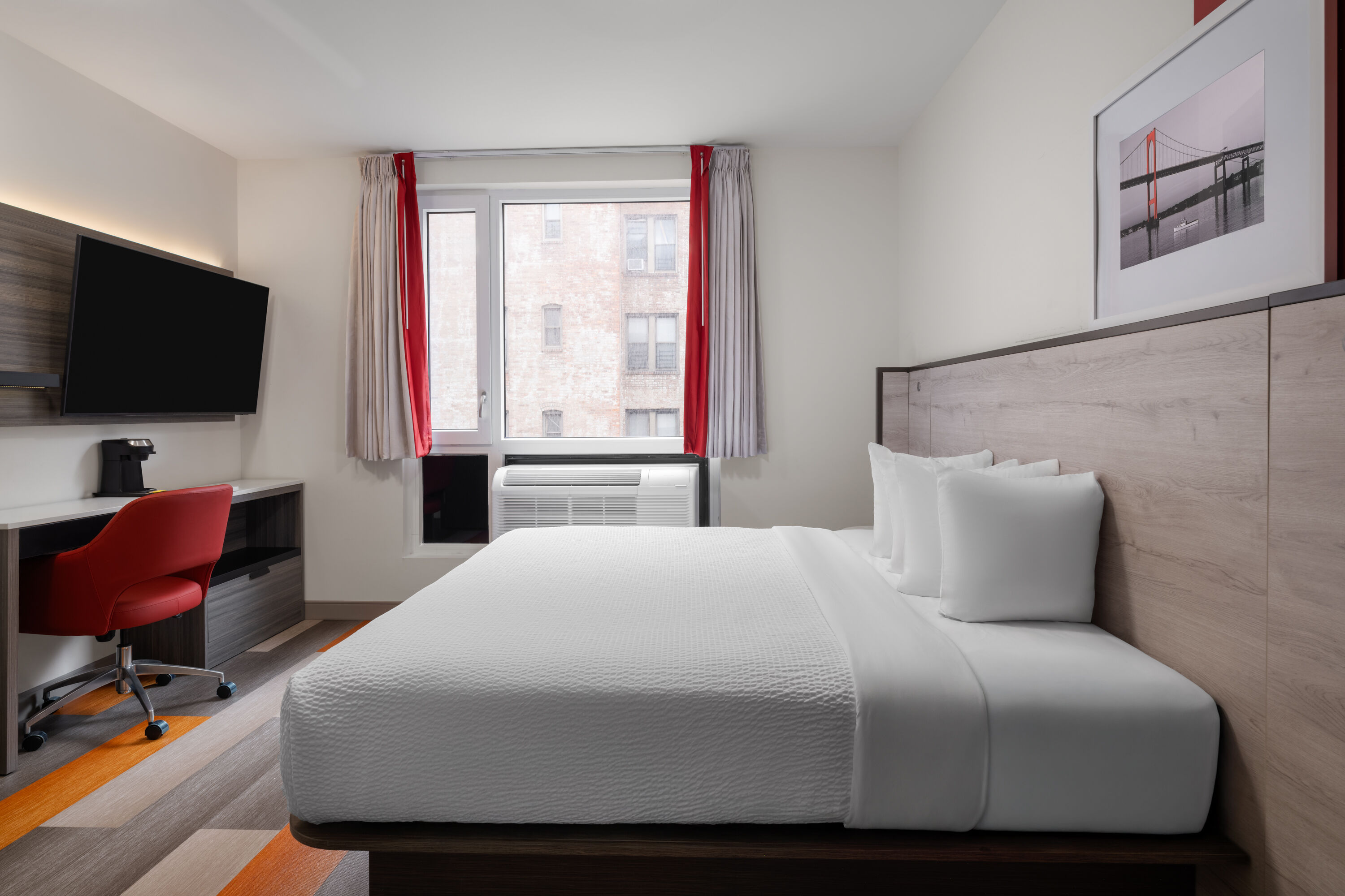 Guest room at the Ramada by Wyndham Brooklyn Near Flatbush in Brooklyn, New York