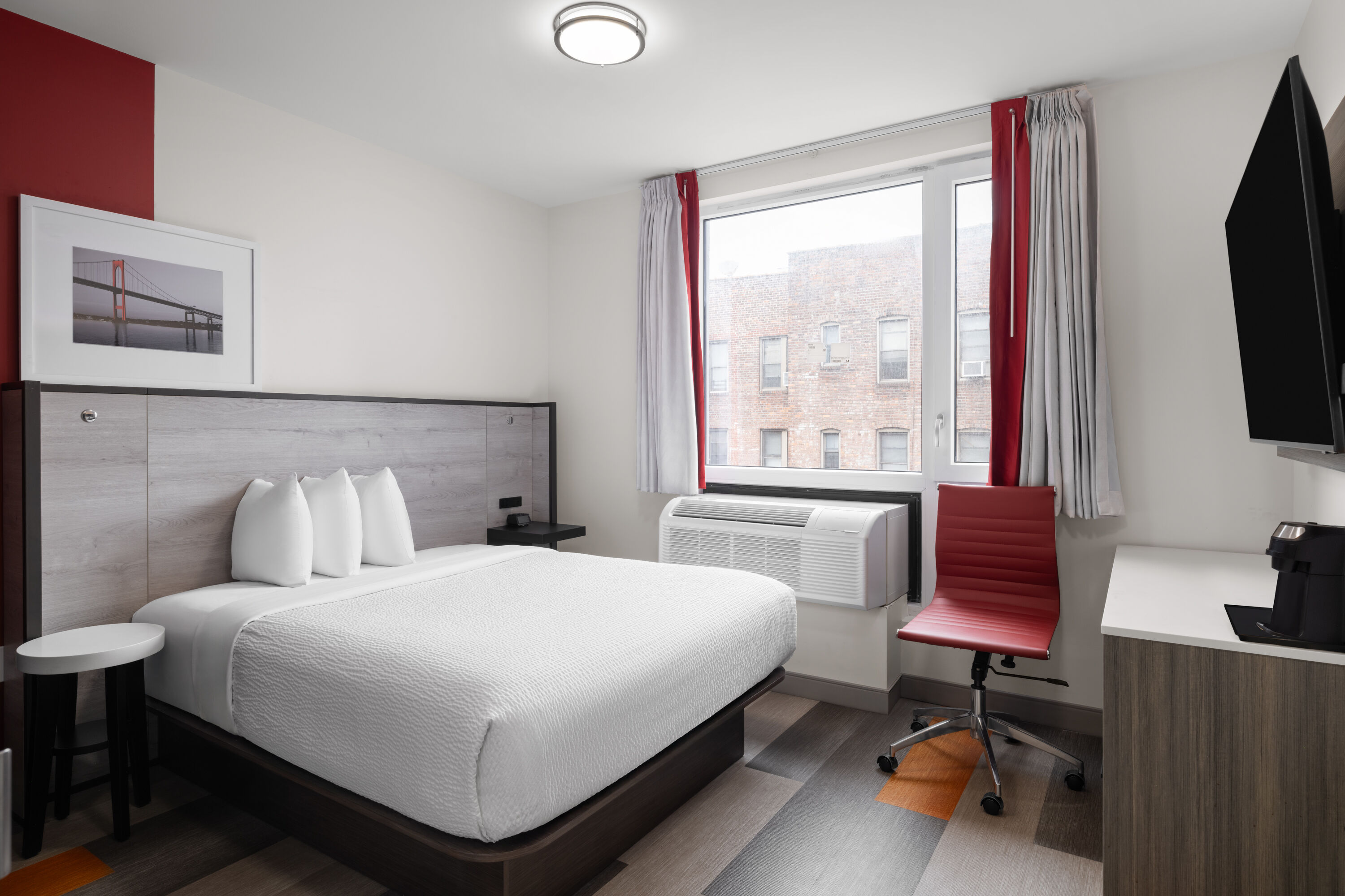 Guest room at the Ramada by Wyndham Brooklyn Near Flatbush in Brooklyn, New York