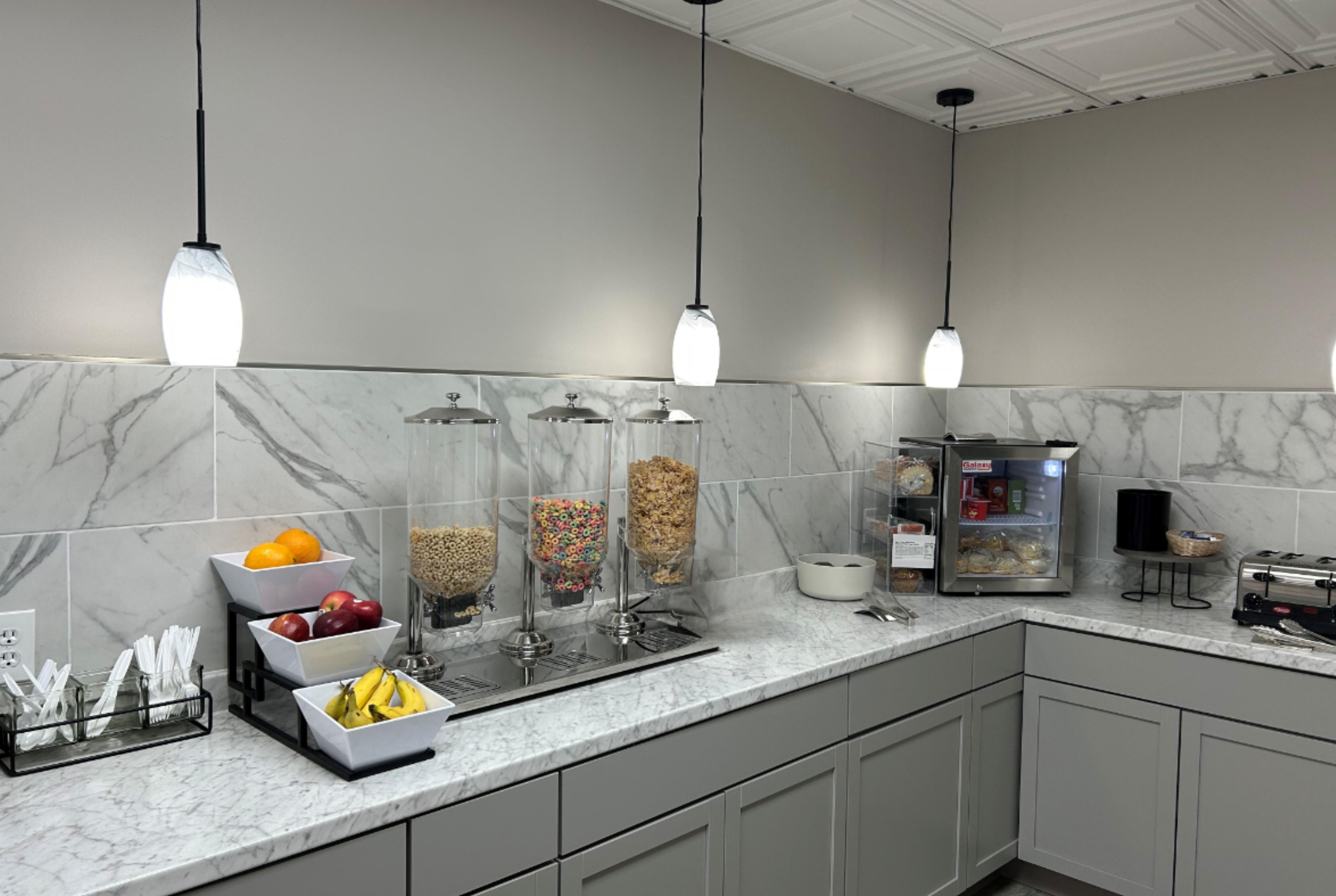 Ramada by Wyndham Cobleskill restaurant breakfast area close up in Cobleskill, New York