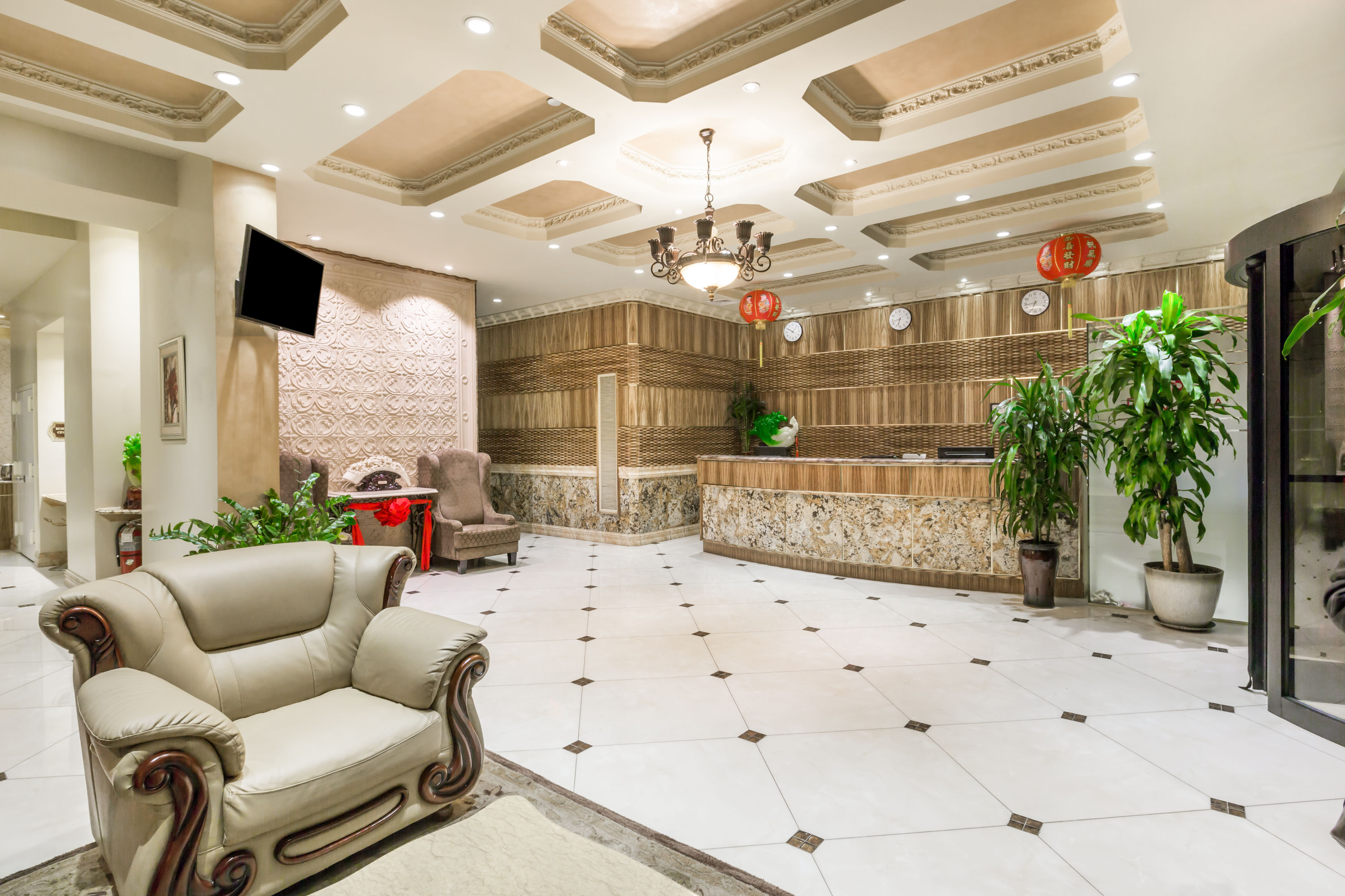 Ramada Flushing Queens hotel lobby in Flushing, New York