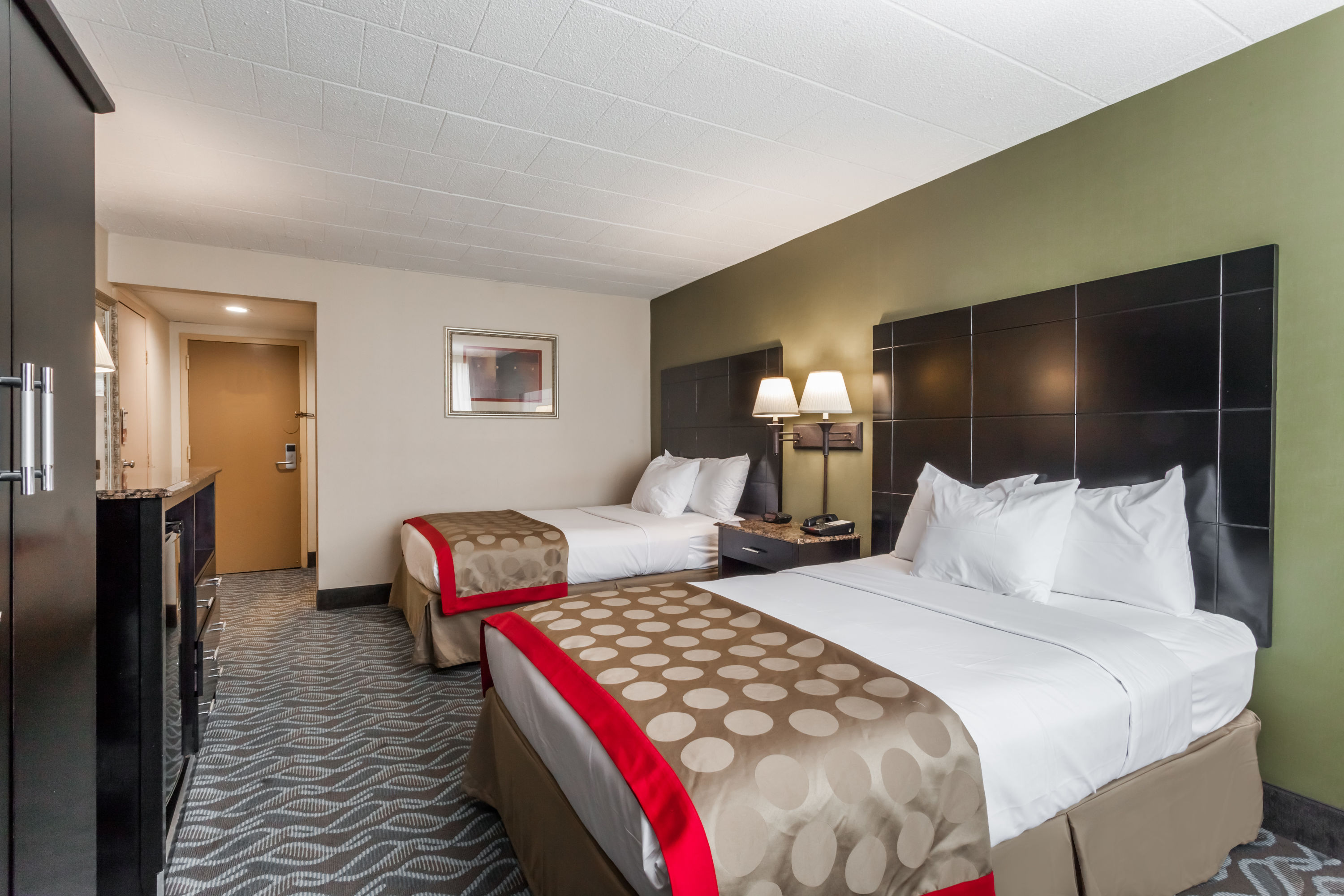 Guest room at the Ramada by Wyndham Newburgh/West Point in Newburgh, New York