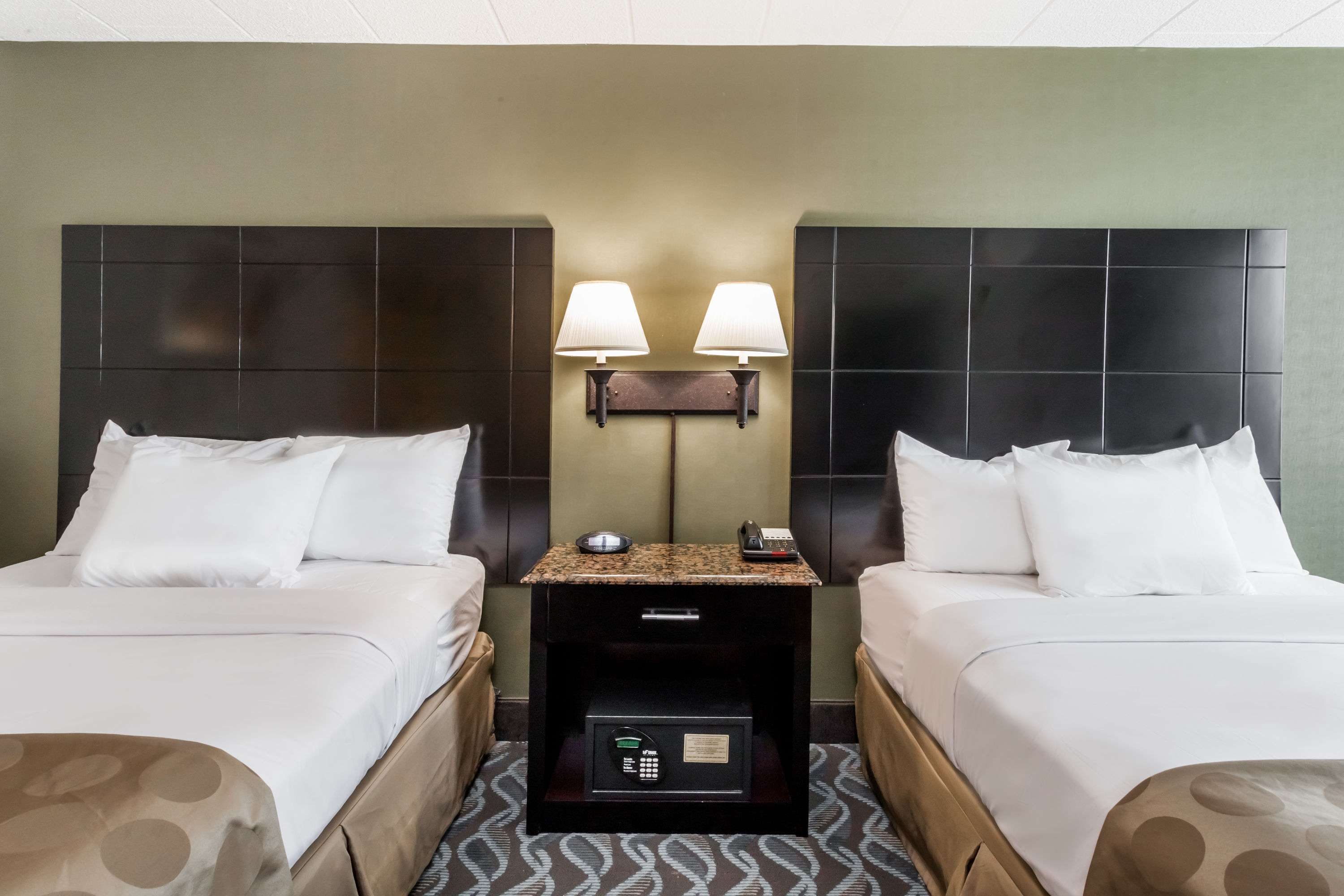 Guest room at the Ramada by Wyndham Newburgh/West Point in Newburgh, New York