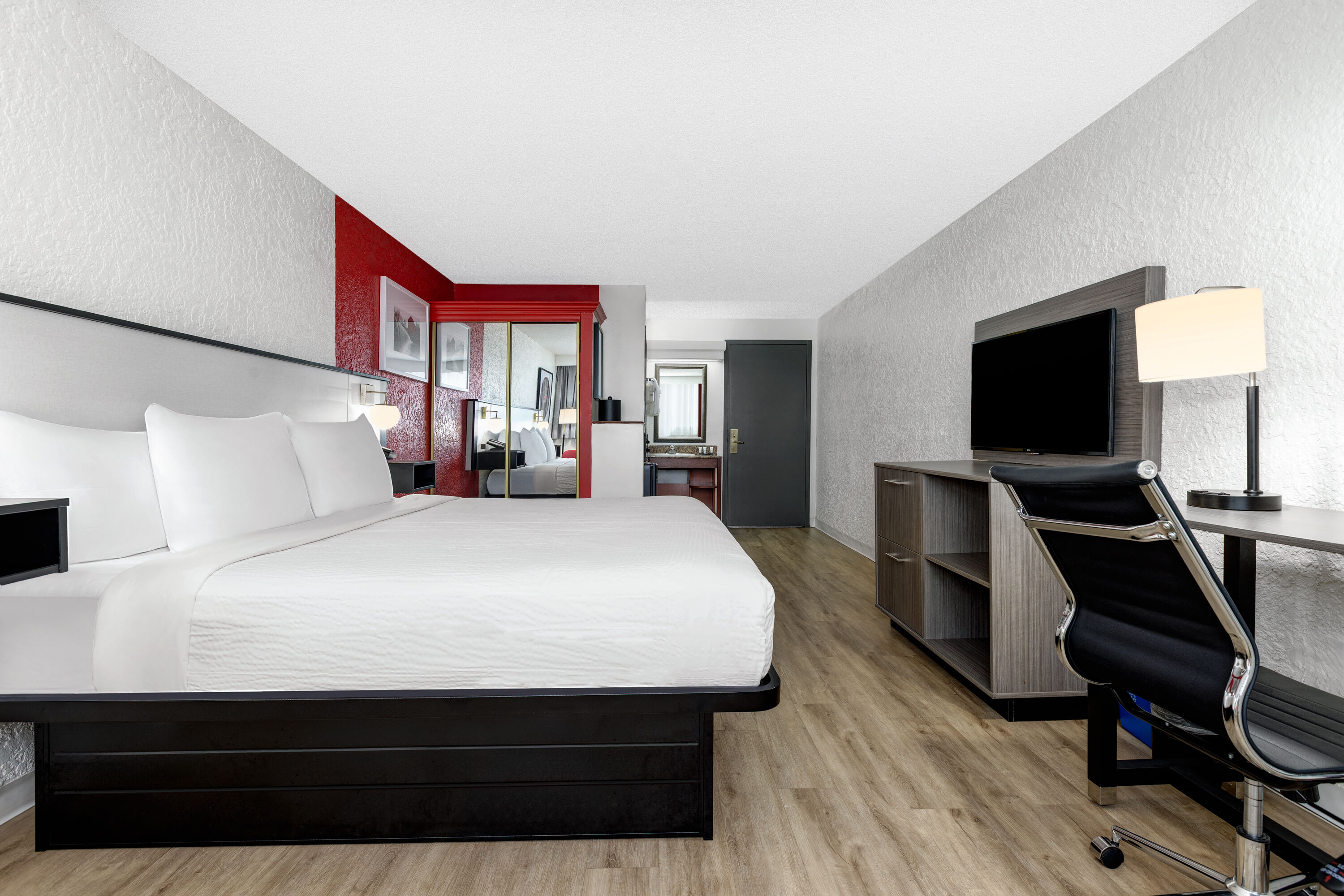 Guest room at the Ramada by Wyndham Tulsa/Broken Arrow in Broken Arrow, Oklahoma