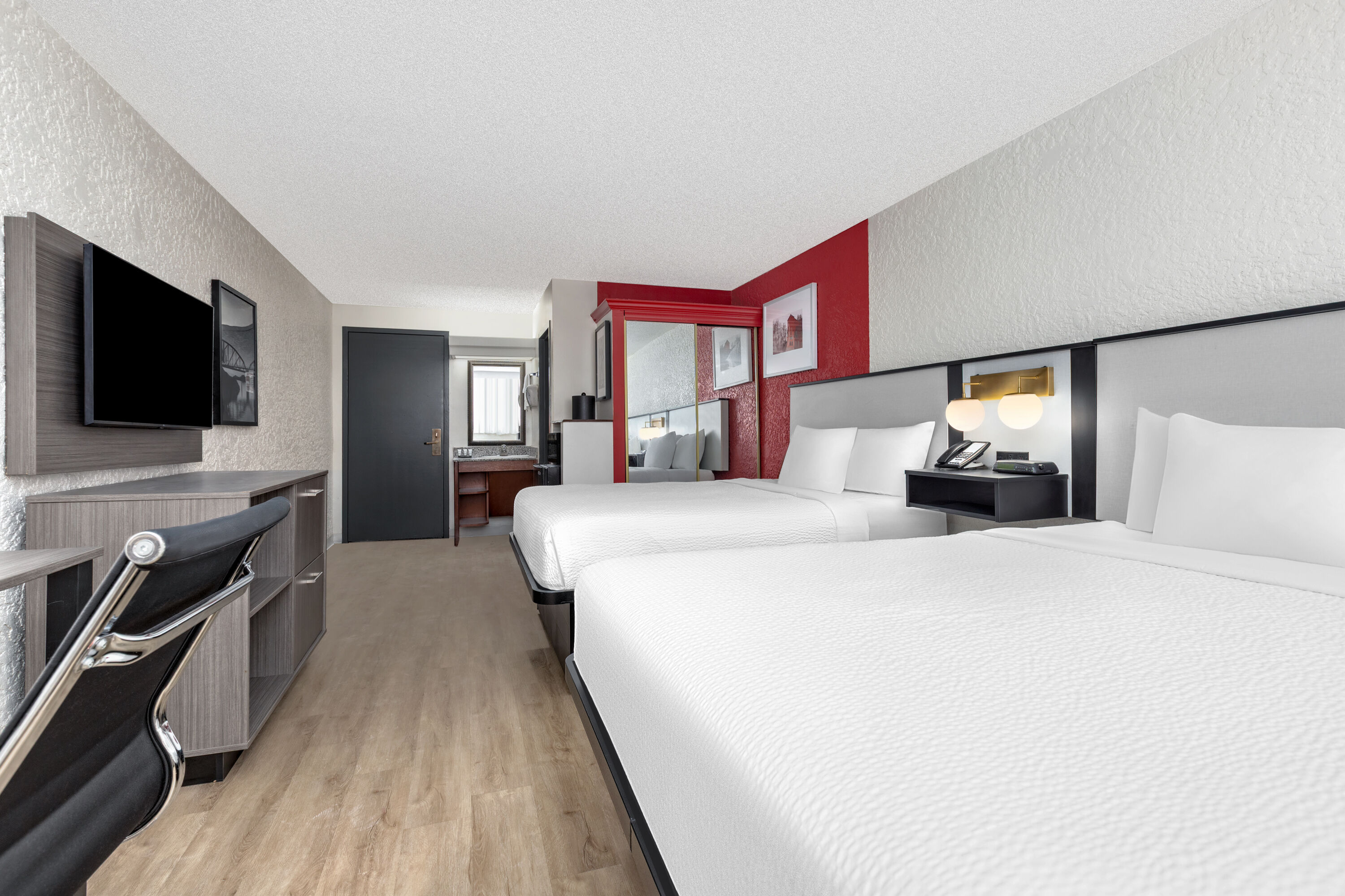 Guest room at the Ramada by Wyndham Tulsa/Broken Arrow in Broken Arrow, Oklahoma