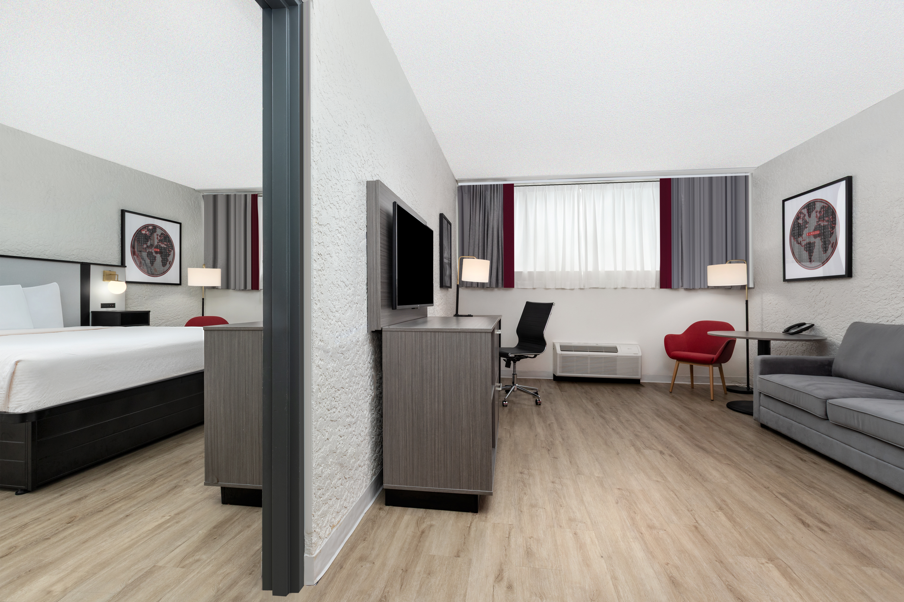 Guest room at the Ramada by Wyndham Tulsa/Broken Arrow in Broken Arrow, Oklahoma