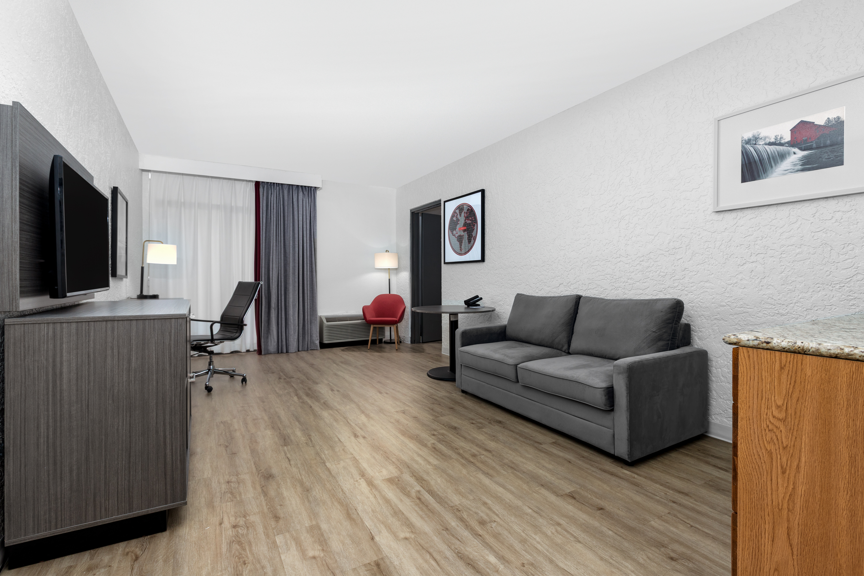 Guest room at the Ramada by Wyndham Tulsa/Broken Arrow in Broken Arrow, Oklahoma