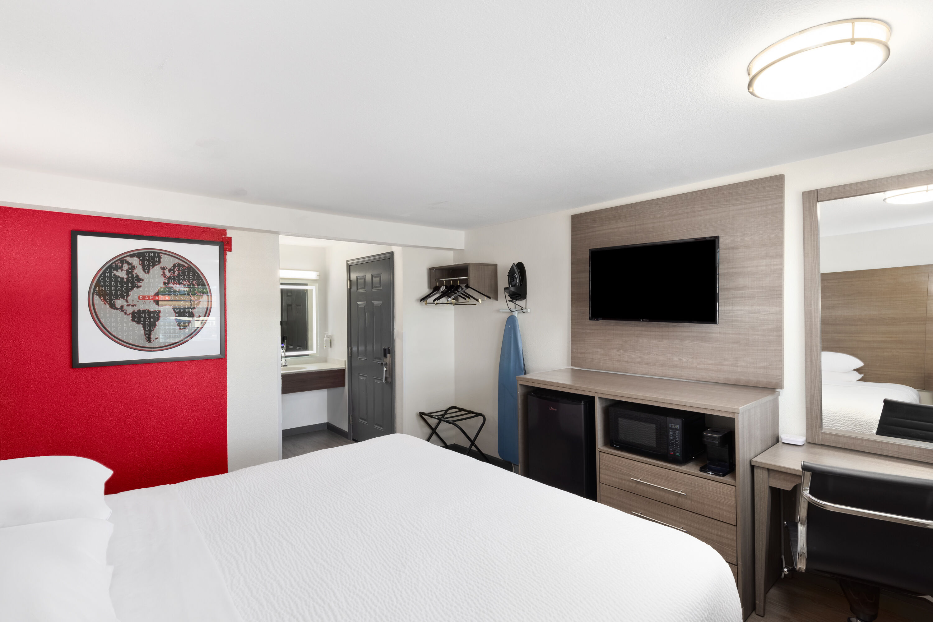 Guest room at the Ramada by Wyndham Medford Airport North in Medford, Oregon