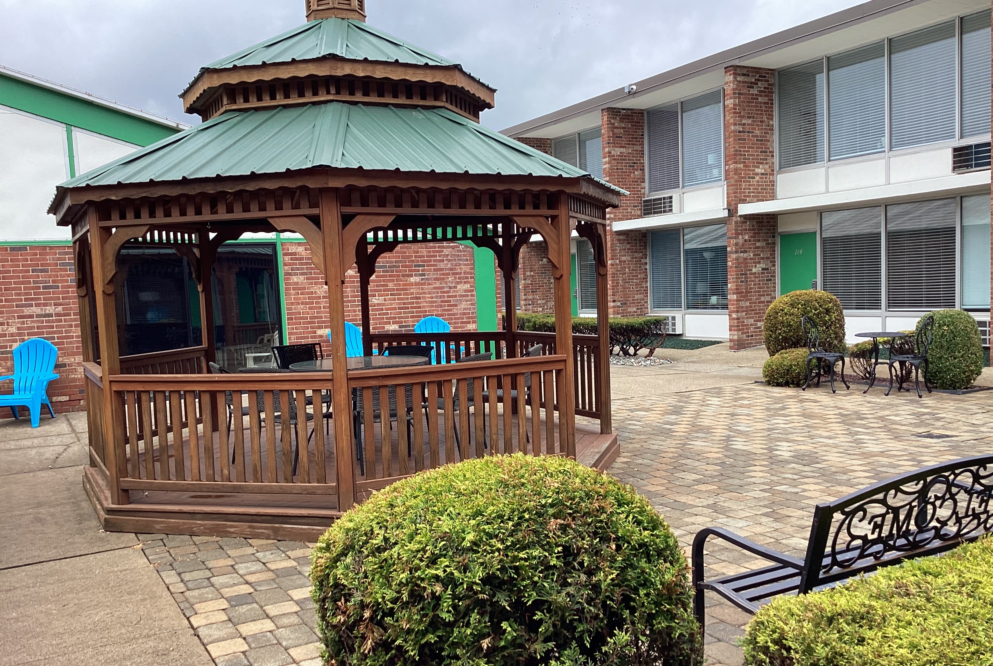 Exterior of Ramada by Wyndham Butler/Tesla Biohealing Resort hotel in Butler, Pennsylvania