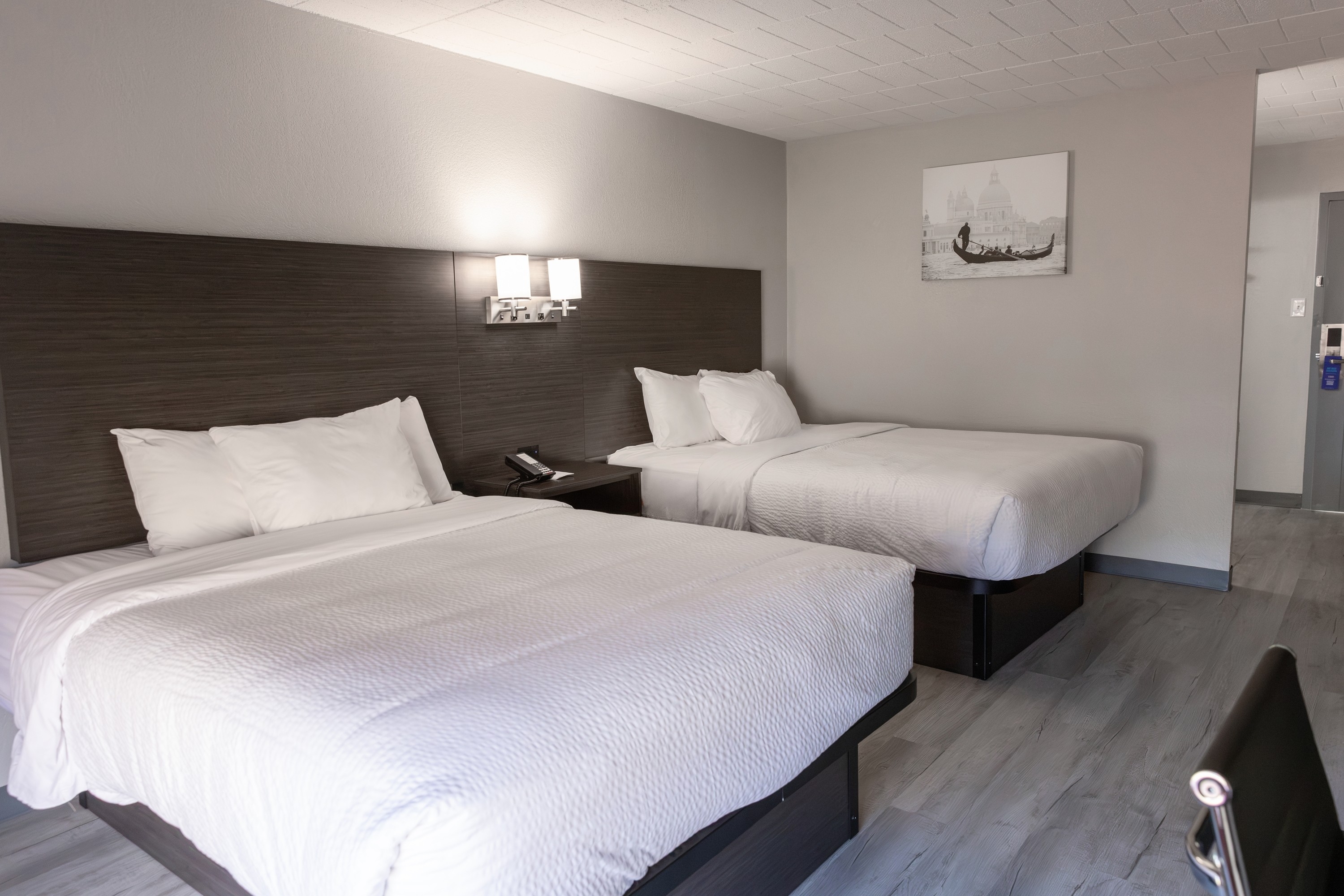 Guest room at the Ramada by Wyndham New Kensington in New Kensington, Pennsylvania