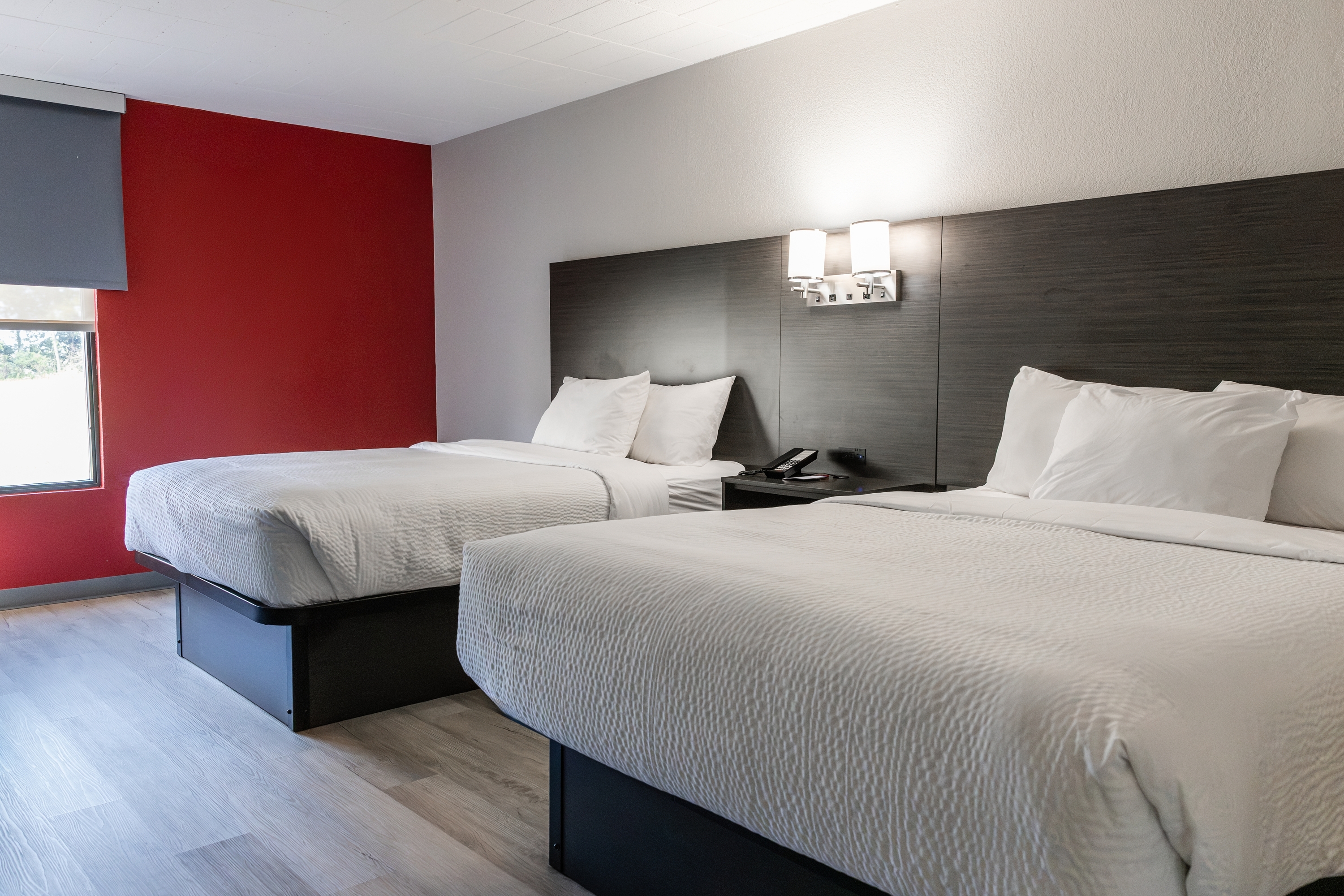Guest room at the Ramada by Wyndham New Kensington in New Kensington, Pennsylvania