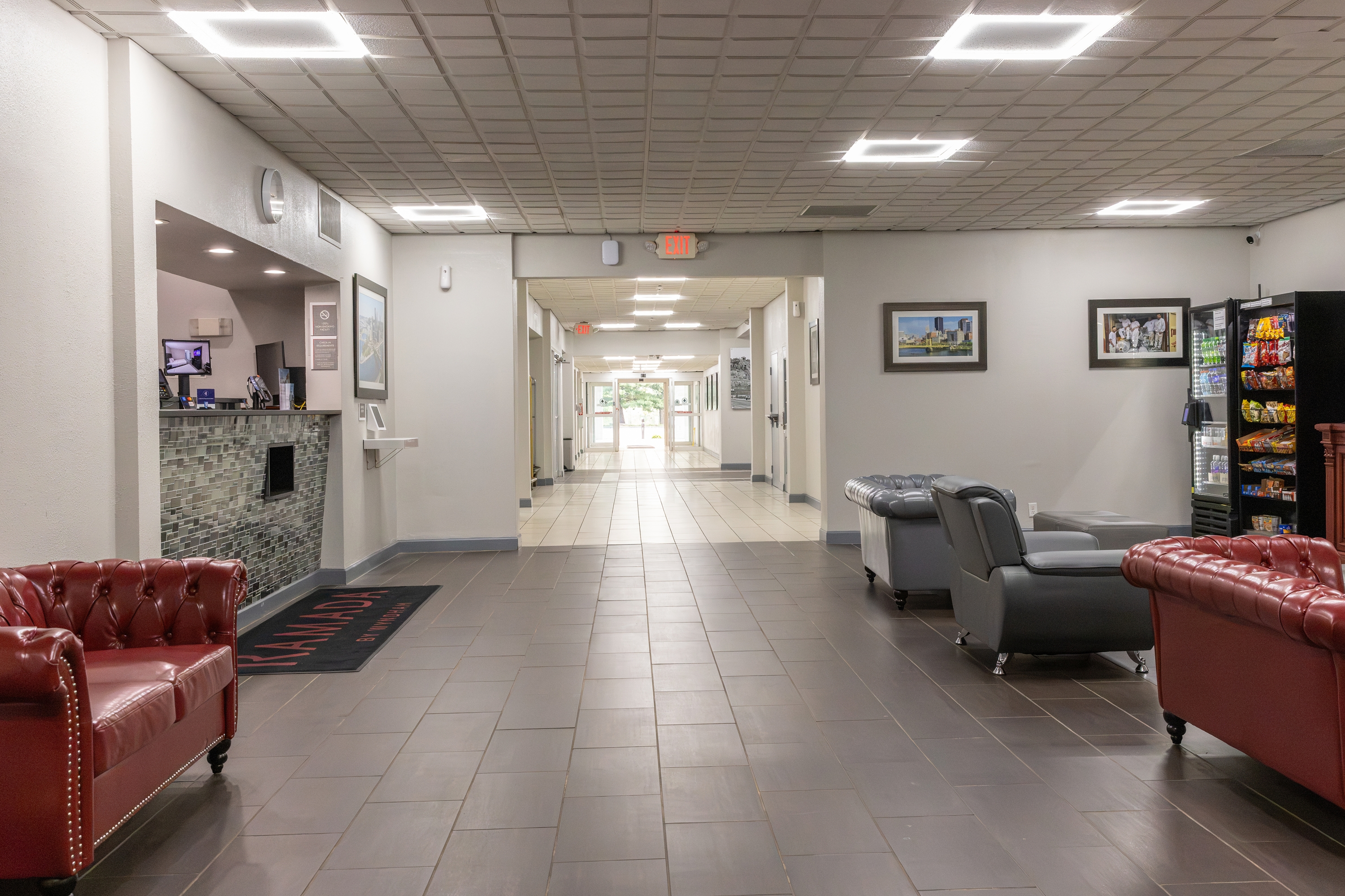 Ramada by Wyndham New Kensington lobby atrium in New Kensington, Pennsylvania