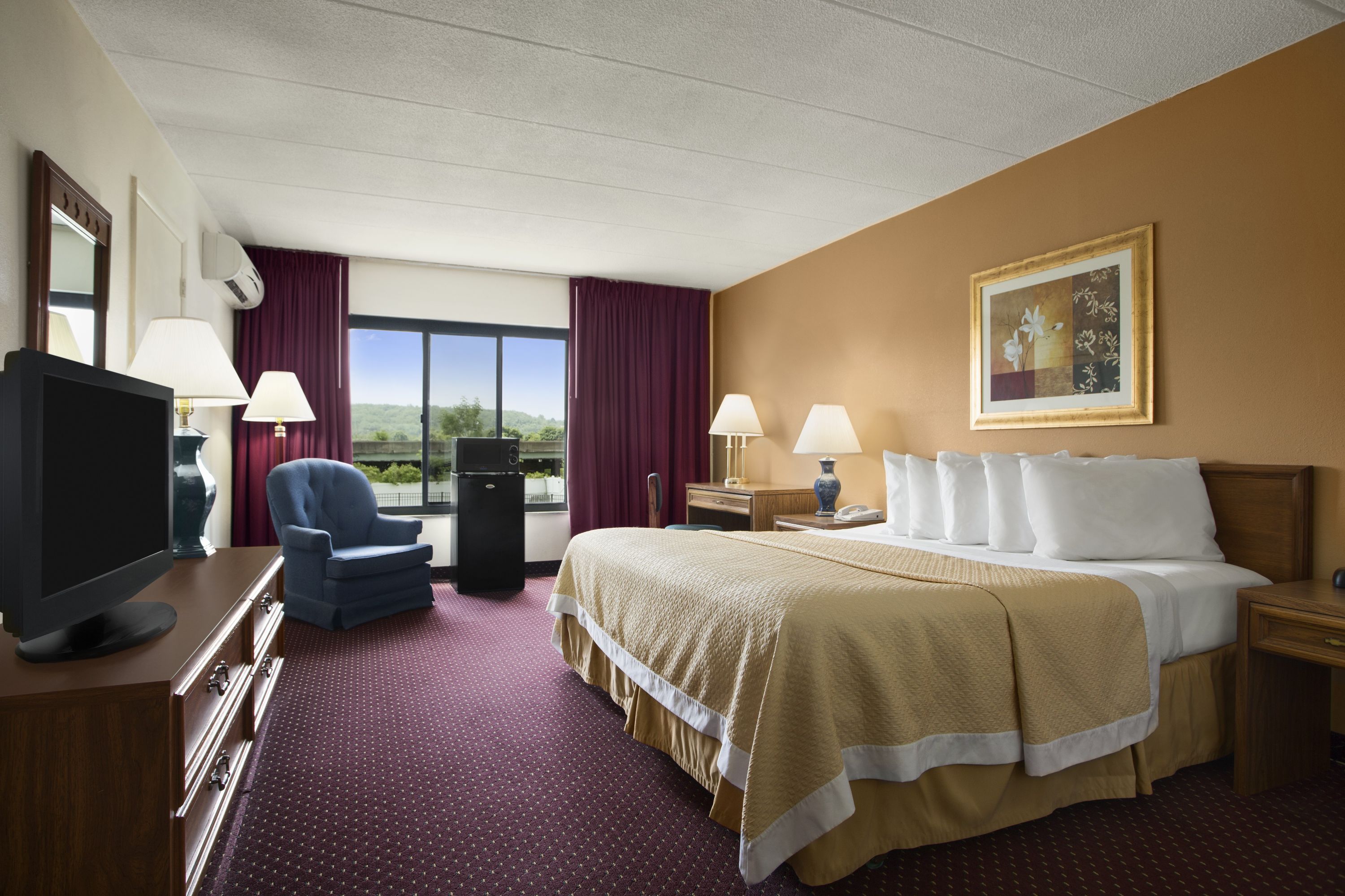 Guest room at the Ramada by Wyndham Pittsburgh/New Stanton in New Stanton, Pennsylvania
