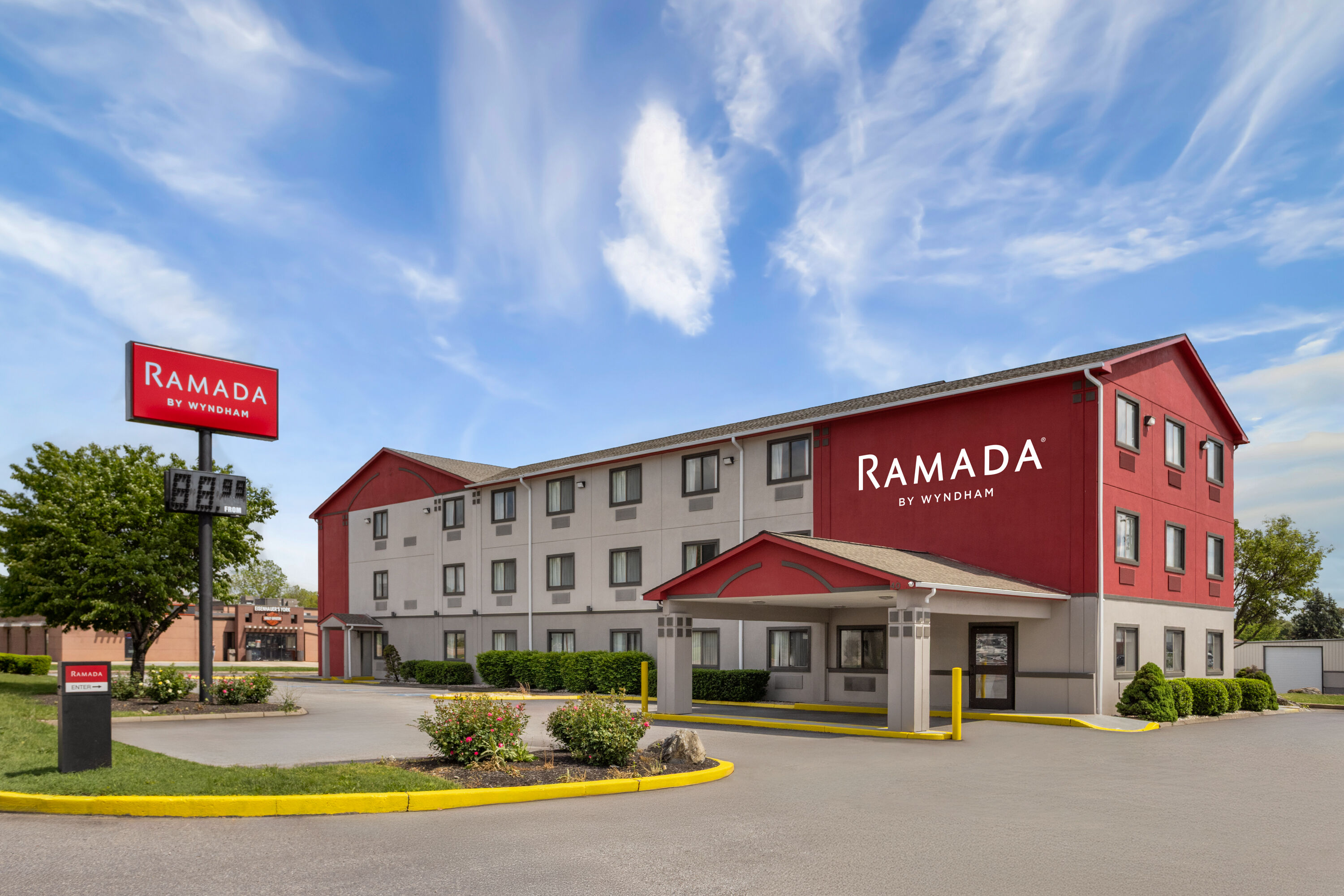 Exterior Day Image of Ramada by Wyndham York Harrisburg Hershey hotel in York, Pennsylvania