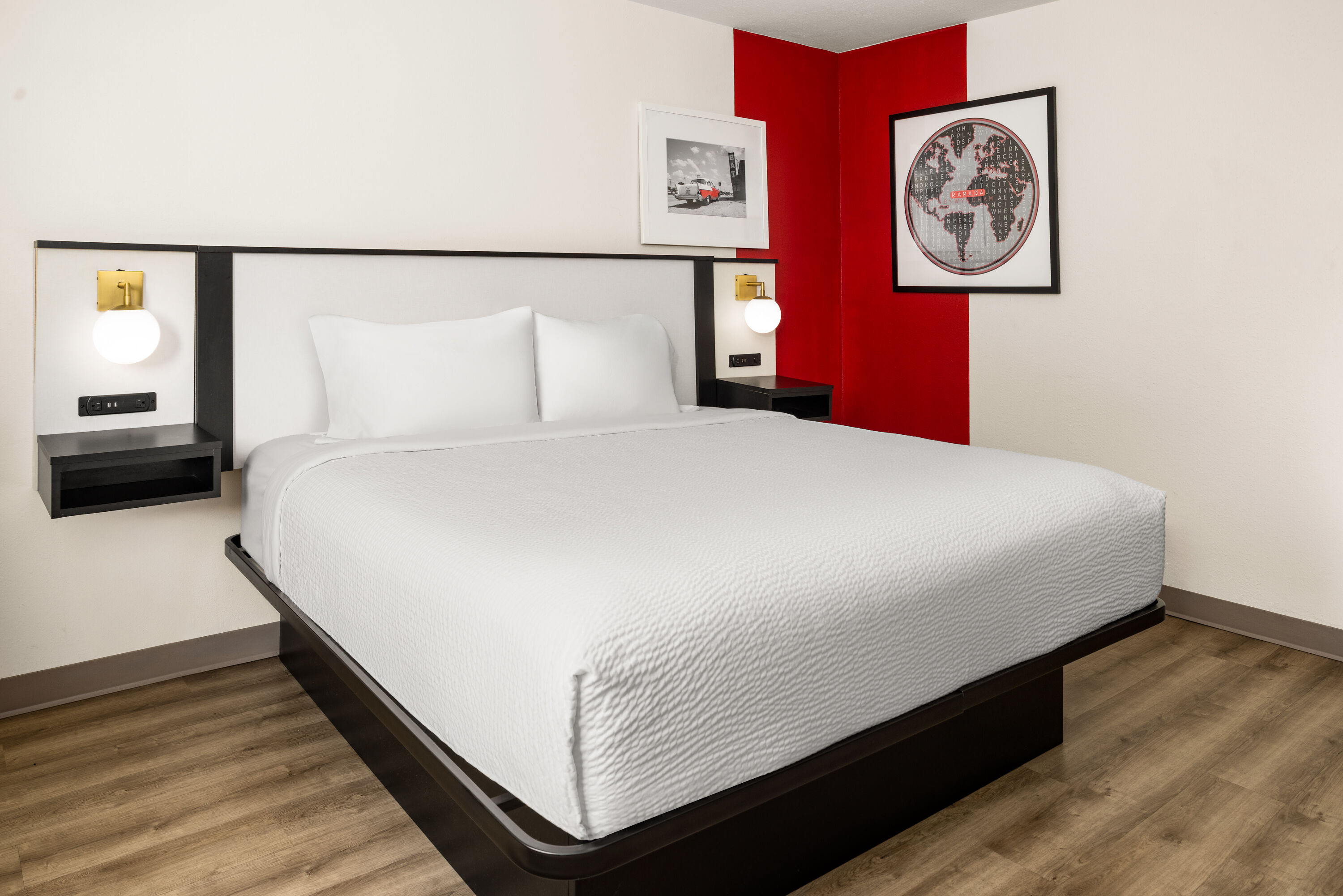 Guest room at the Ramada by Wyndham York Harrisburg Hershey in York, Pennsylvania