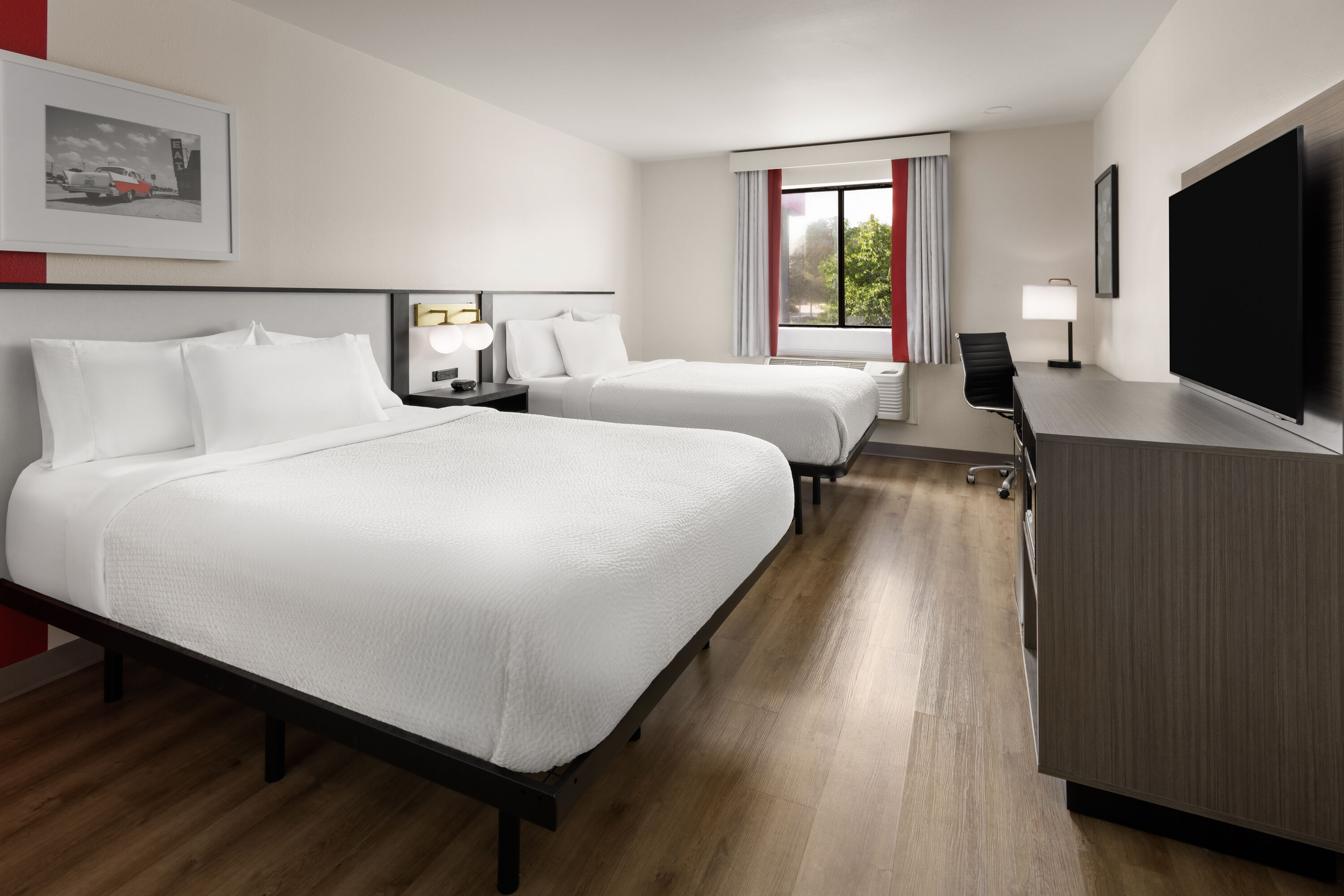 Guest room at the Ramada by Wyndham York Harrisburg Hershey in York, Pennsylvania