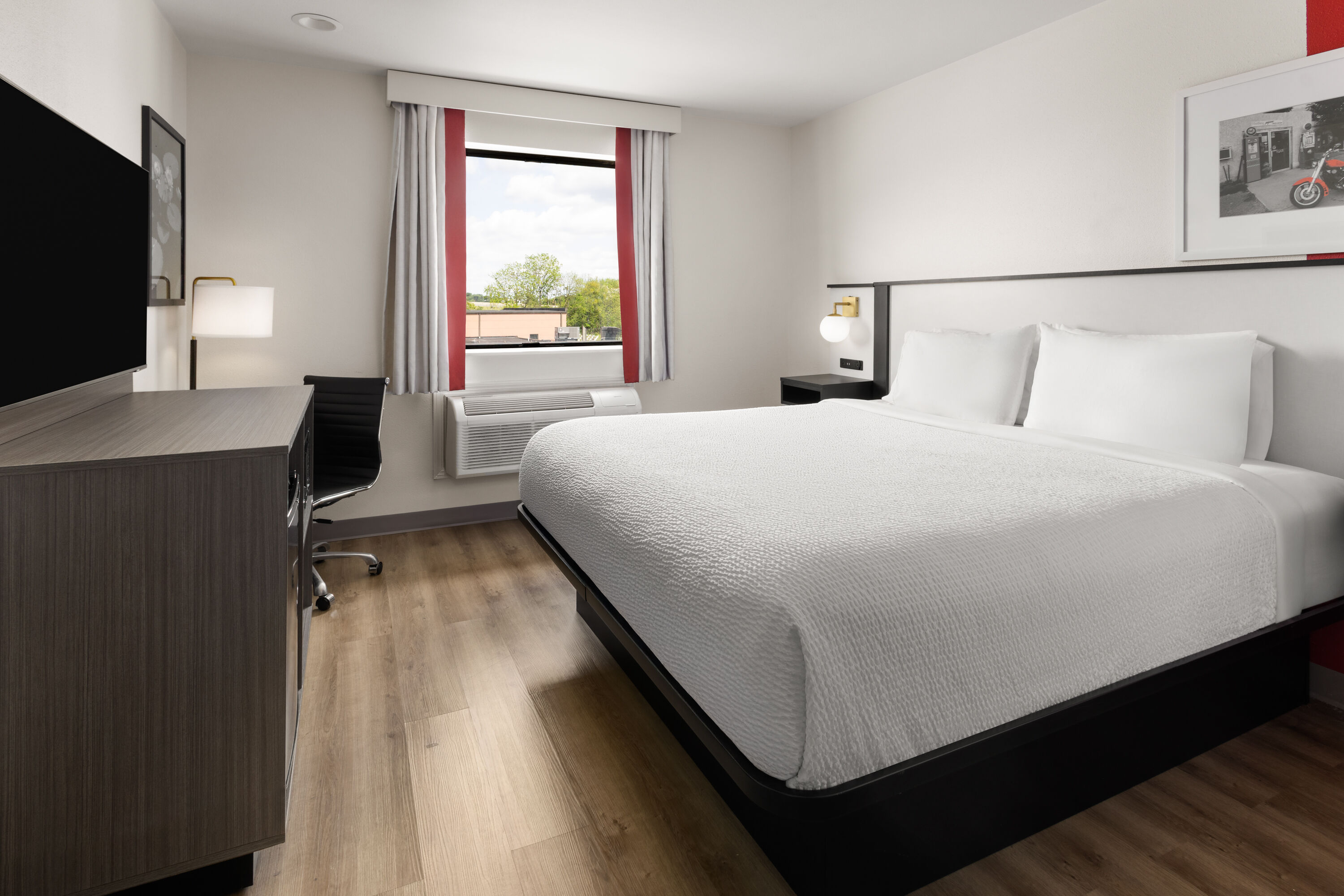 Guest room at the Ramada by Wyndham York Harrisburg Hershey in York, Pennsylvania