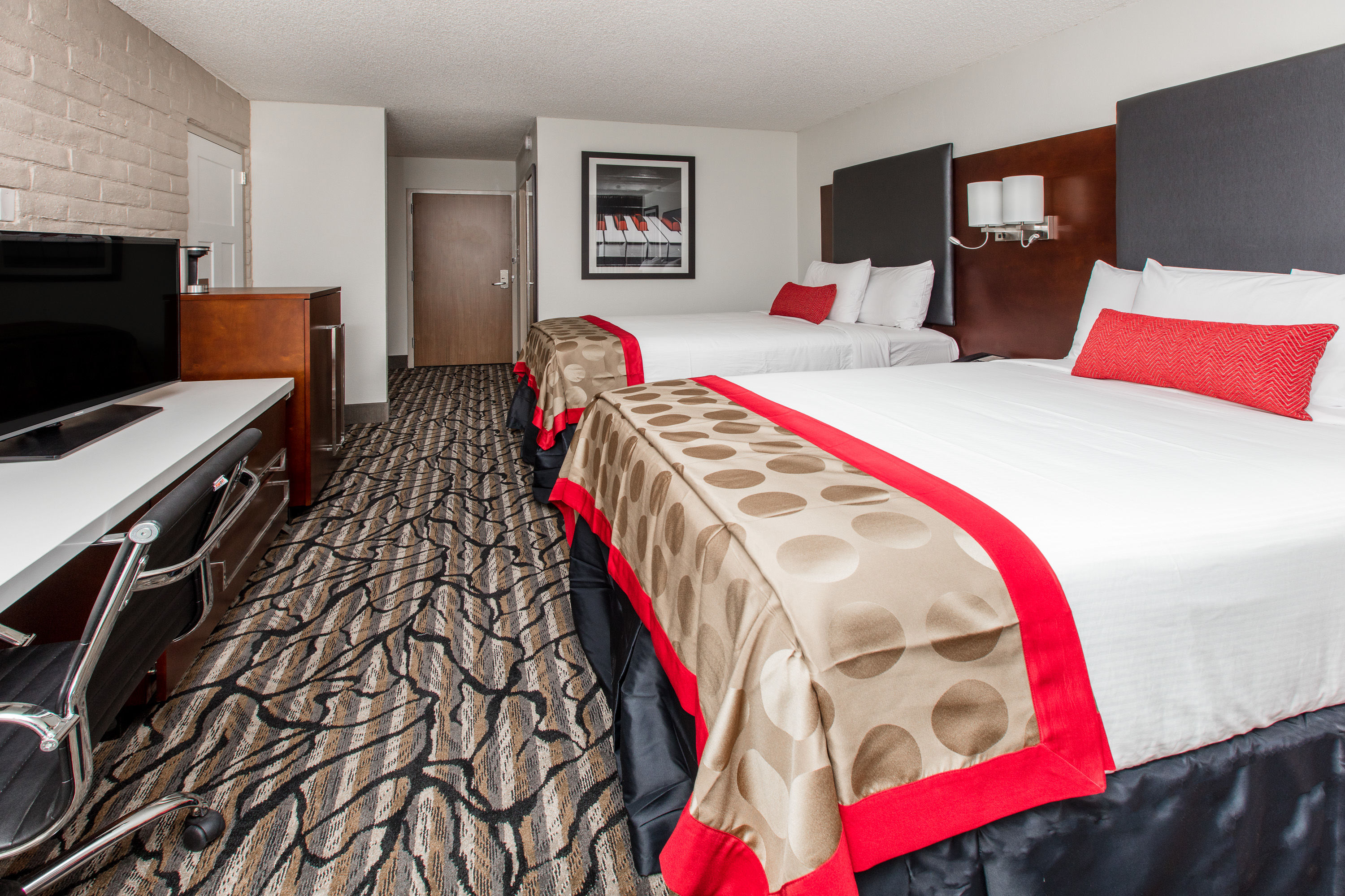 Guest room at the Ramada by Wyndham Austin South in Austin, Texas