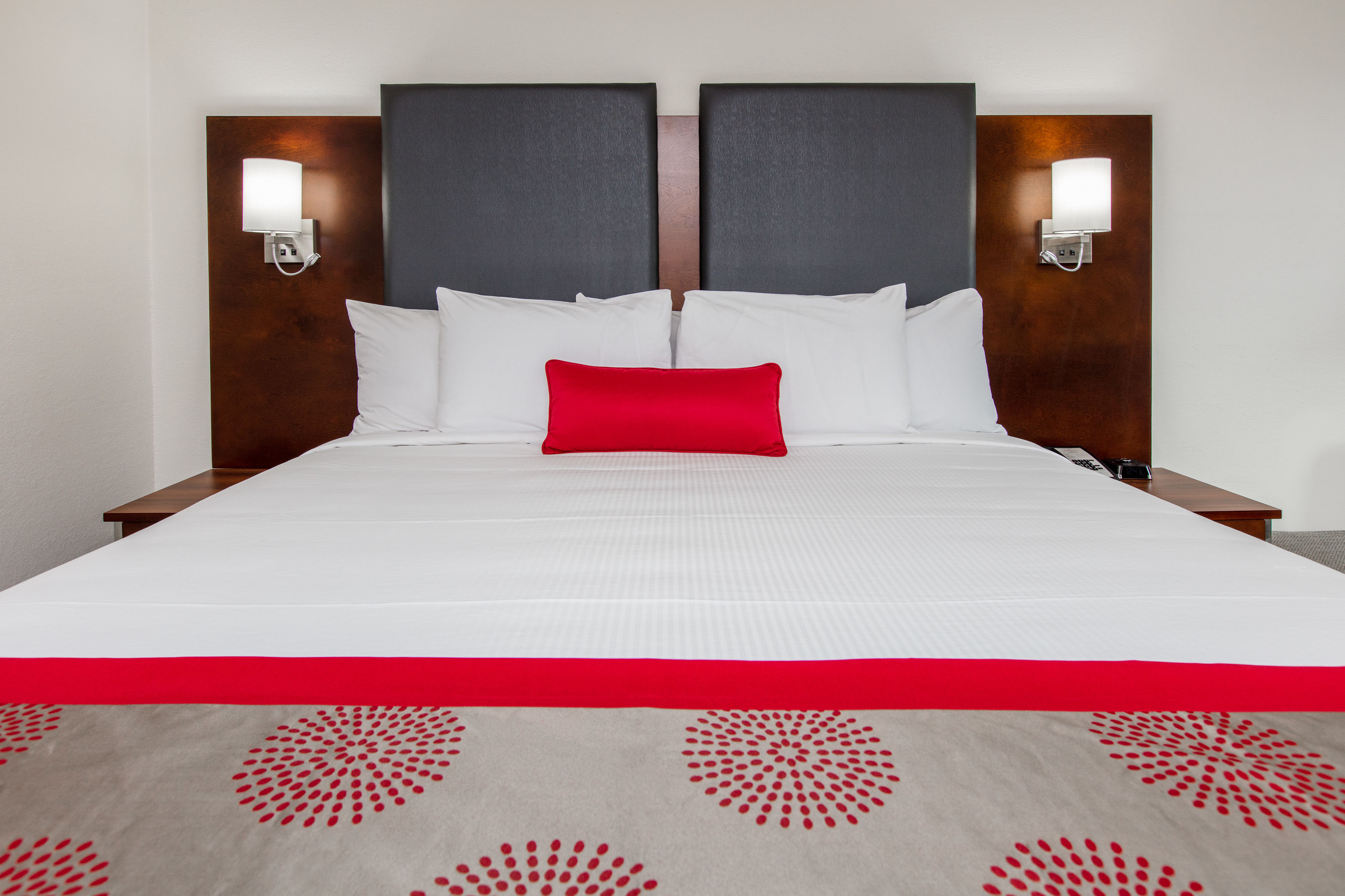 Guest room at the Ramada by Wyndham Austin South in Austin, Texas