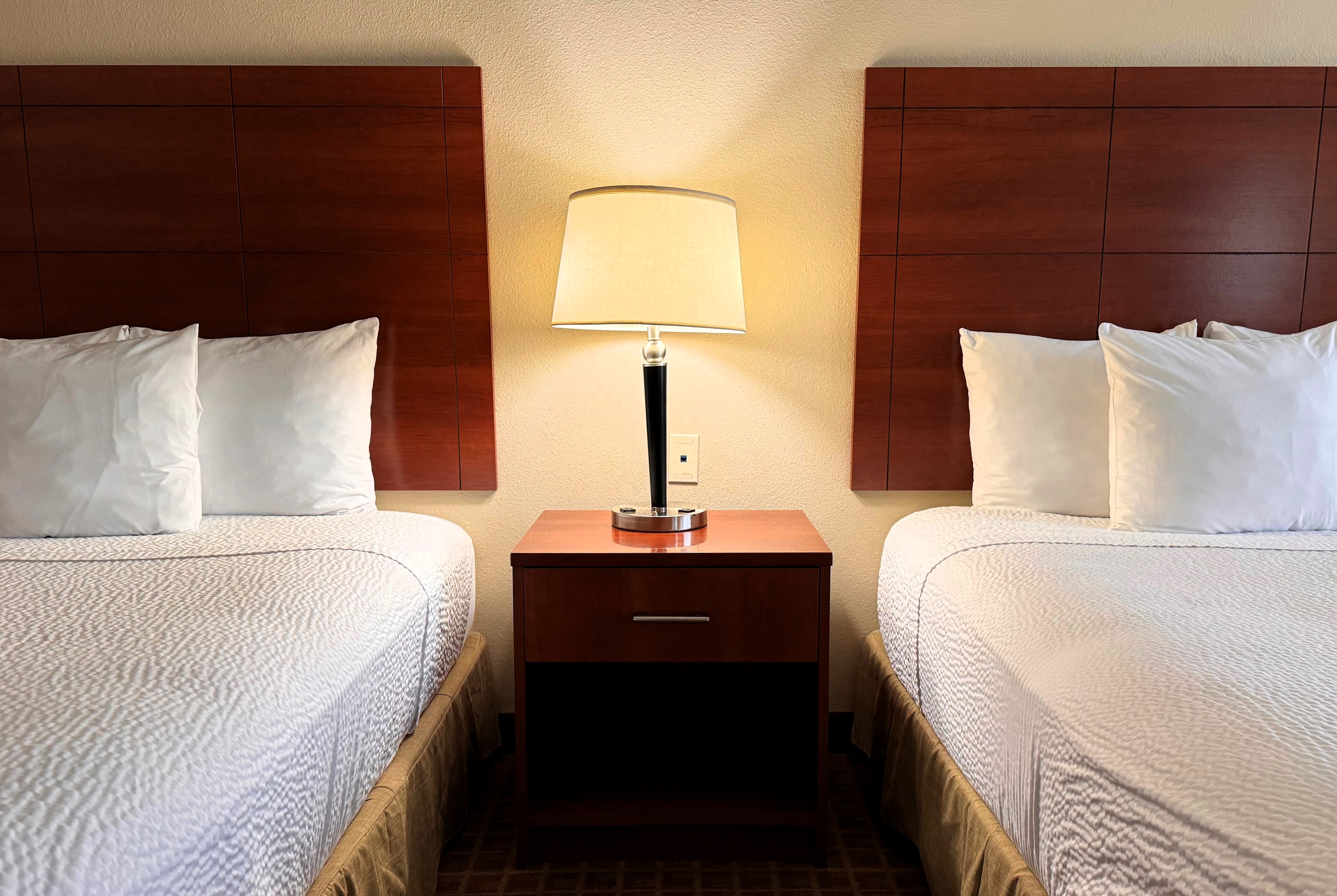 Guest room at the Ramada by Wyndham College Station in College Station, Texas