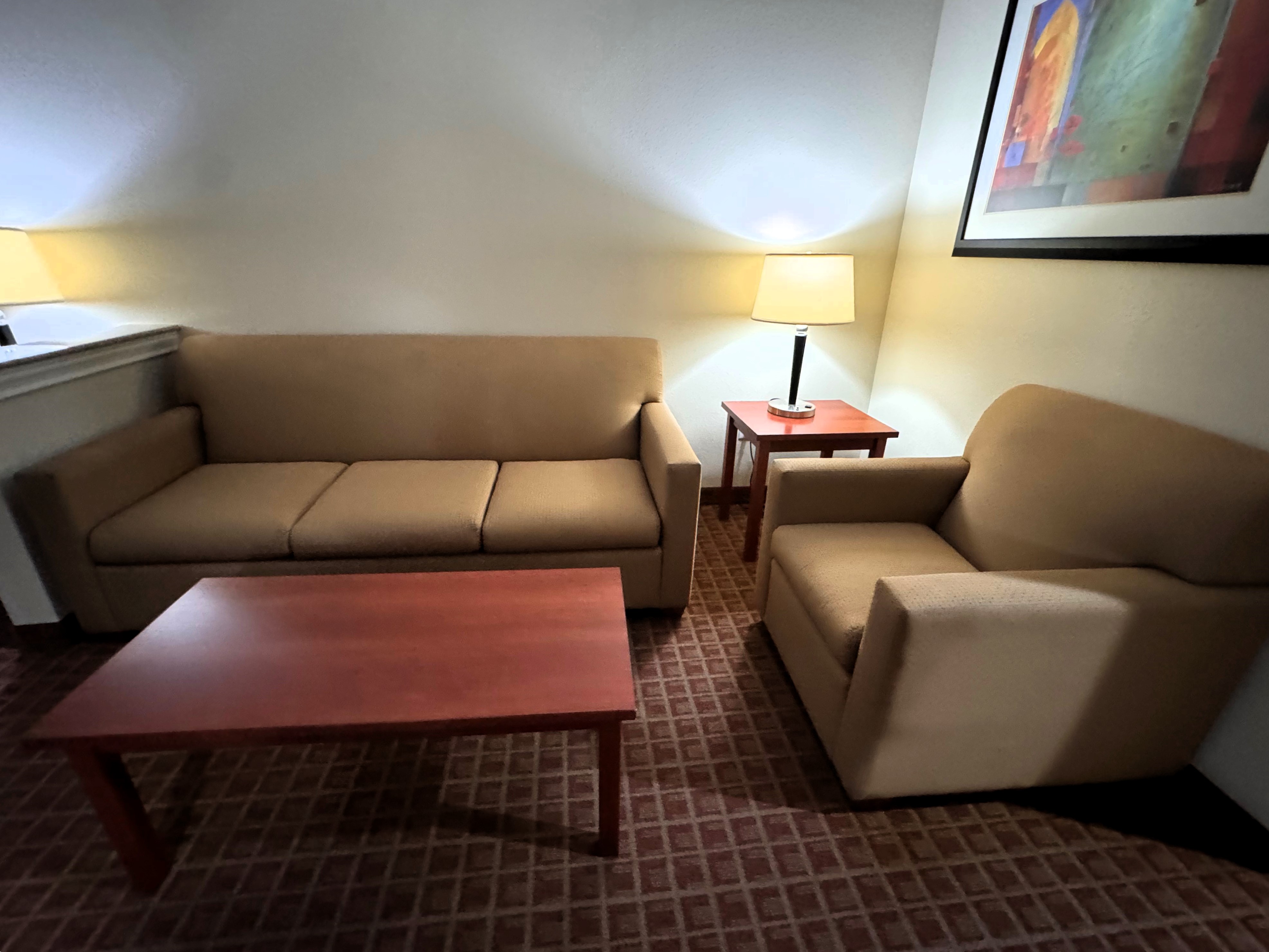 Guest room at the Ramada by Wyndham College Station in College Station, Texas