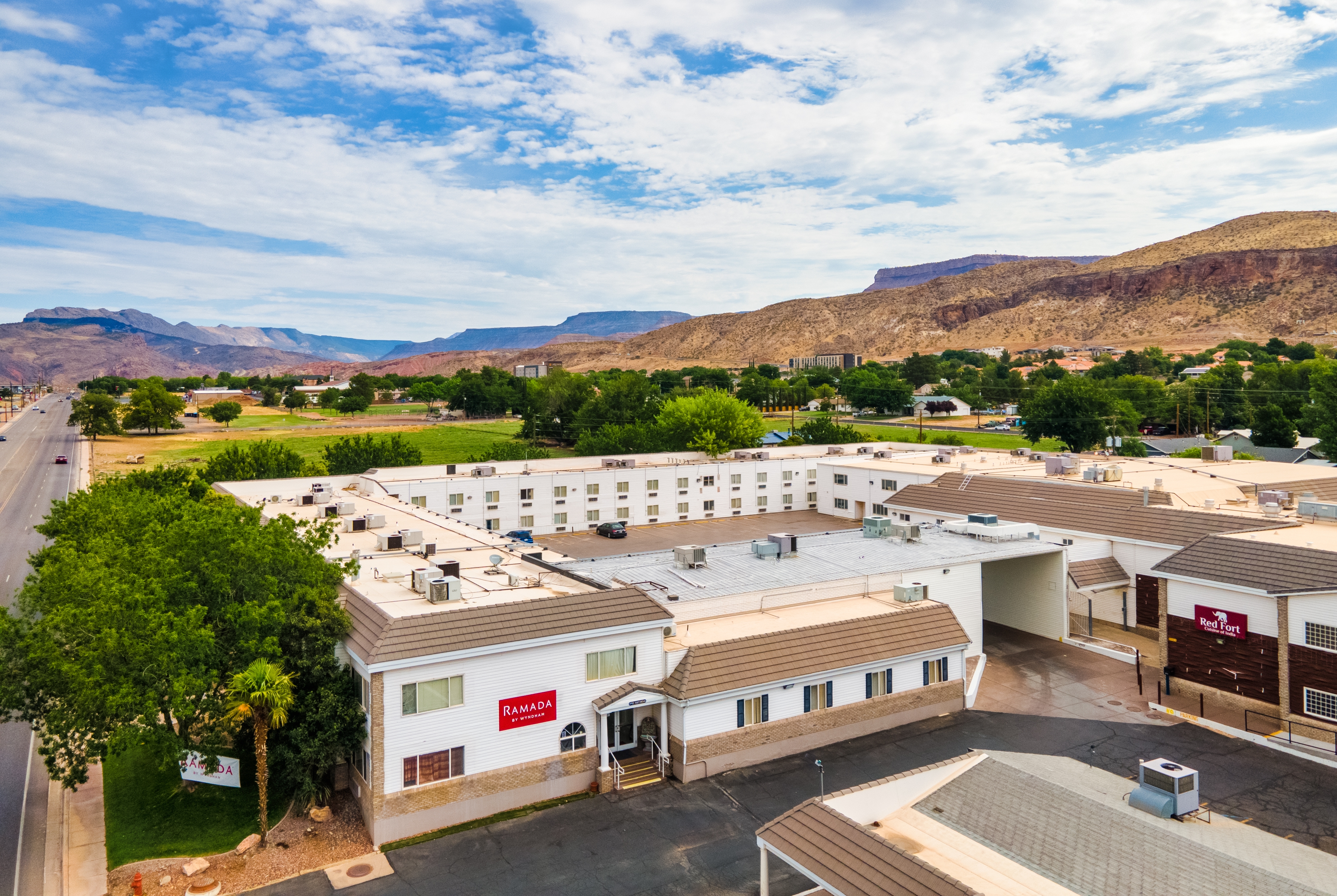 Exterior of Ramada by Wyndham La Verkin Zion National Park hotel in La Verkin, Utah