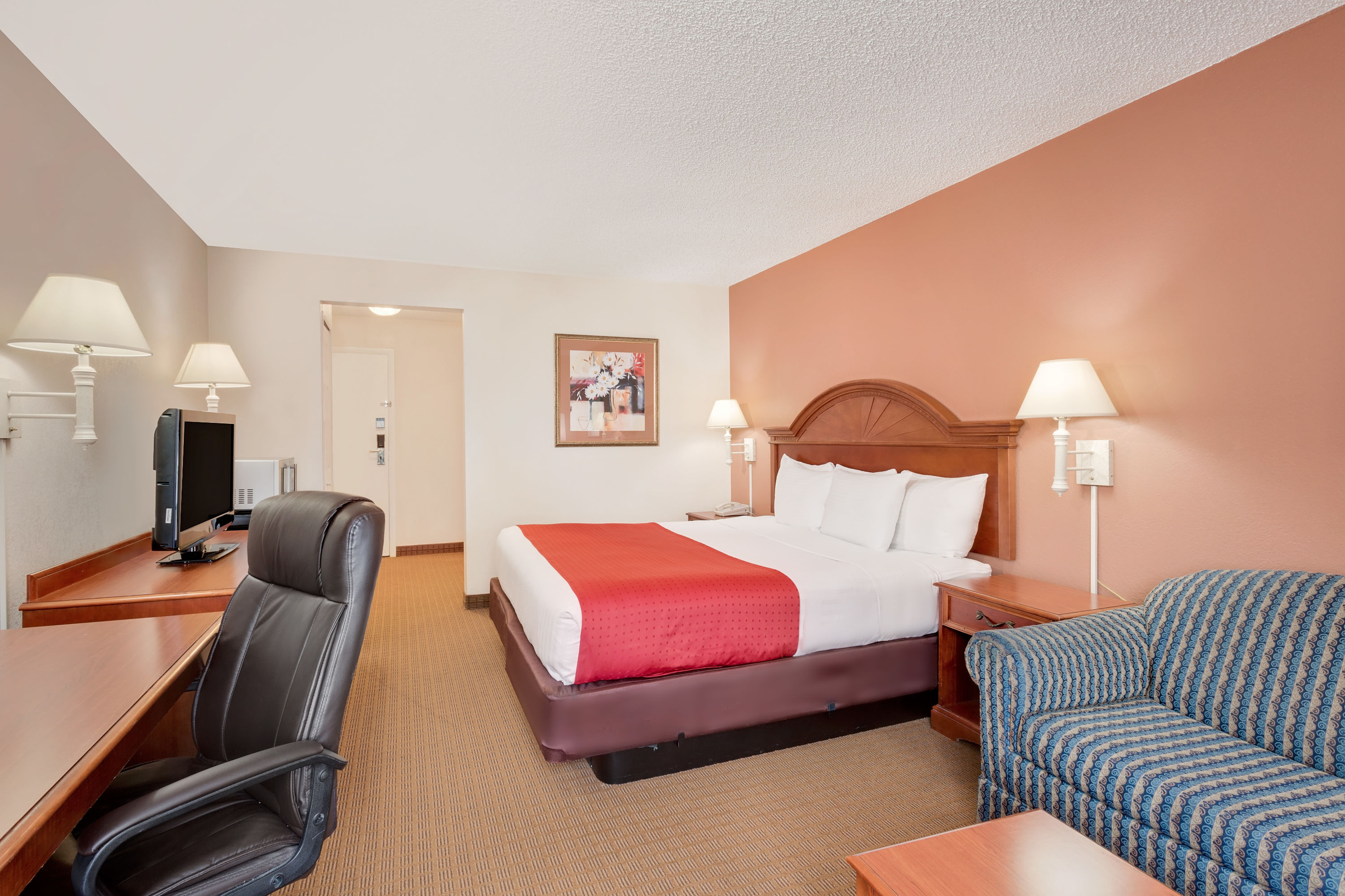 Guest room at the Ramada by Wyndham Provo in Provo, Utah
