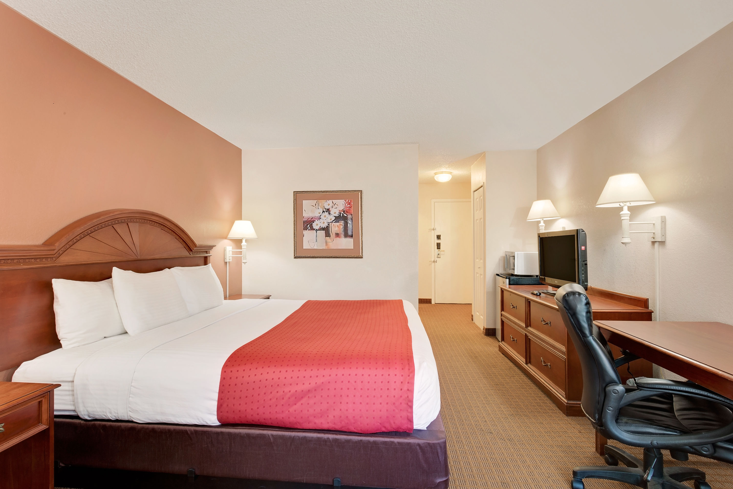 Guest room at the Ramada by Wyndham Provo in Provo, Utah