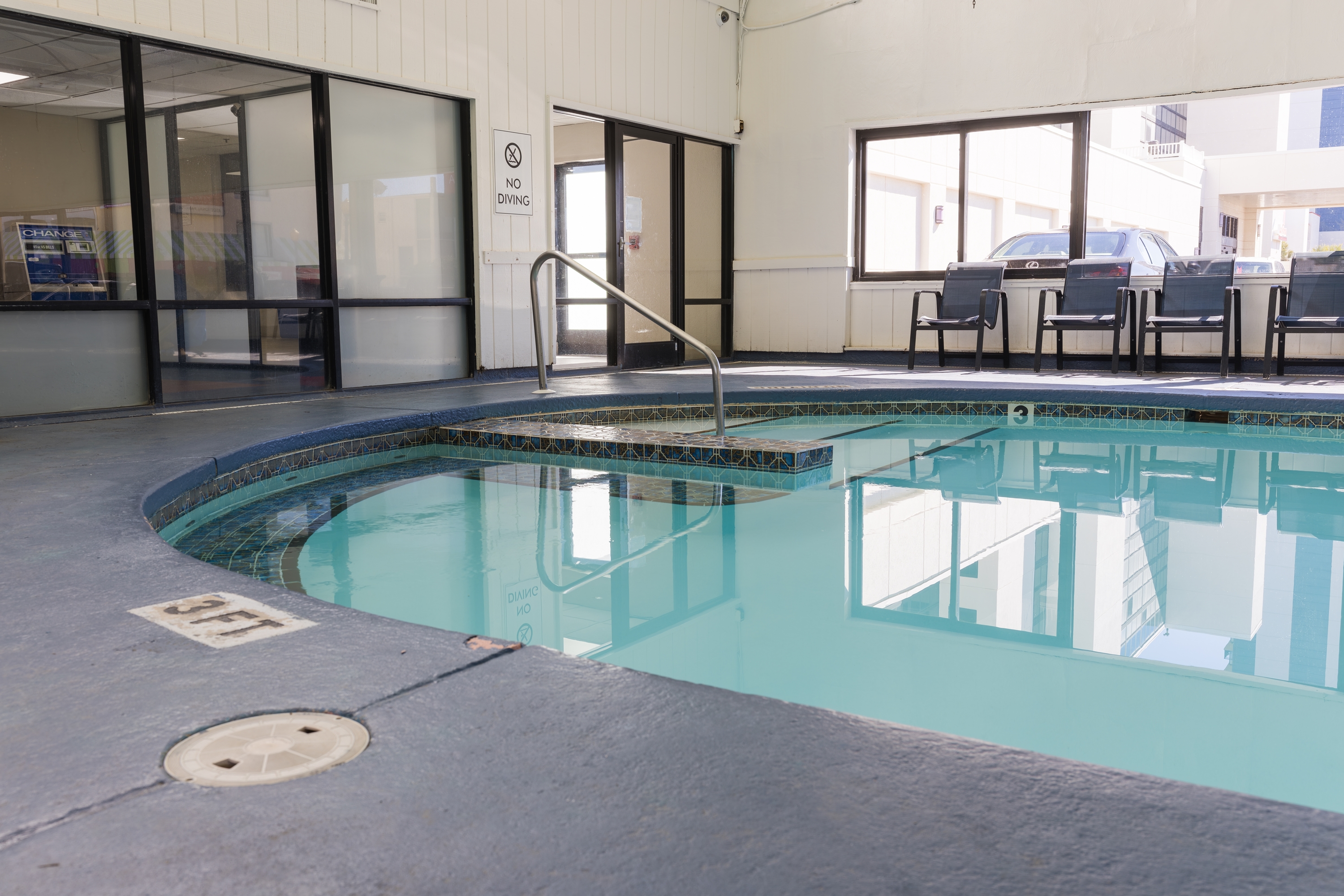 Pool at the Ramada Plaza by Wyndham Virginia Beach Oceanfront in Virginia Beach, Virginia