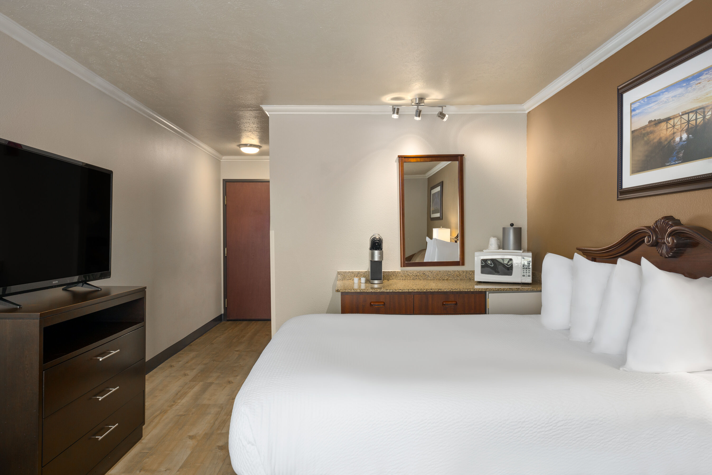 Guest room at the Ramada by Wyndham Moses Lake in Moses Lake, Washington