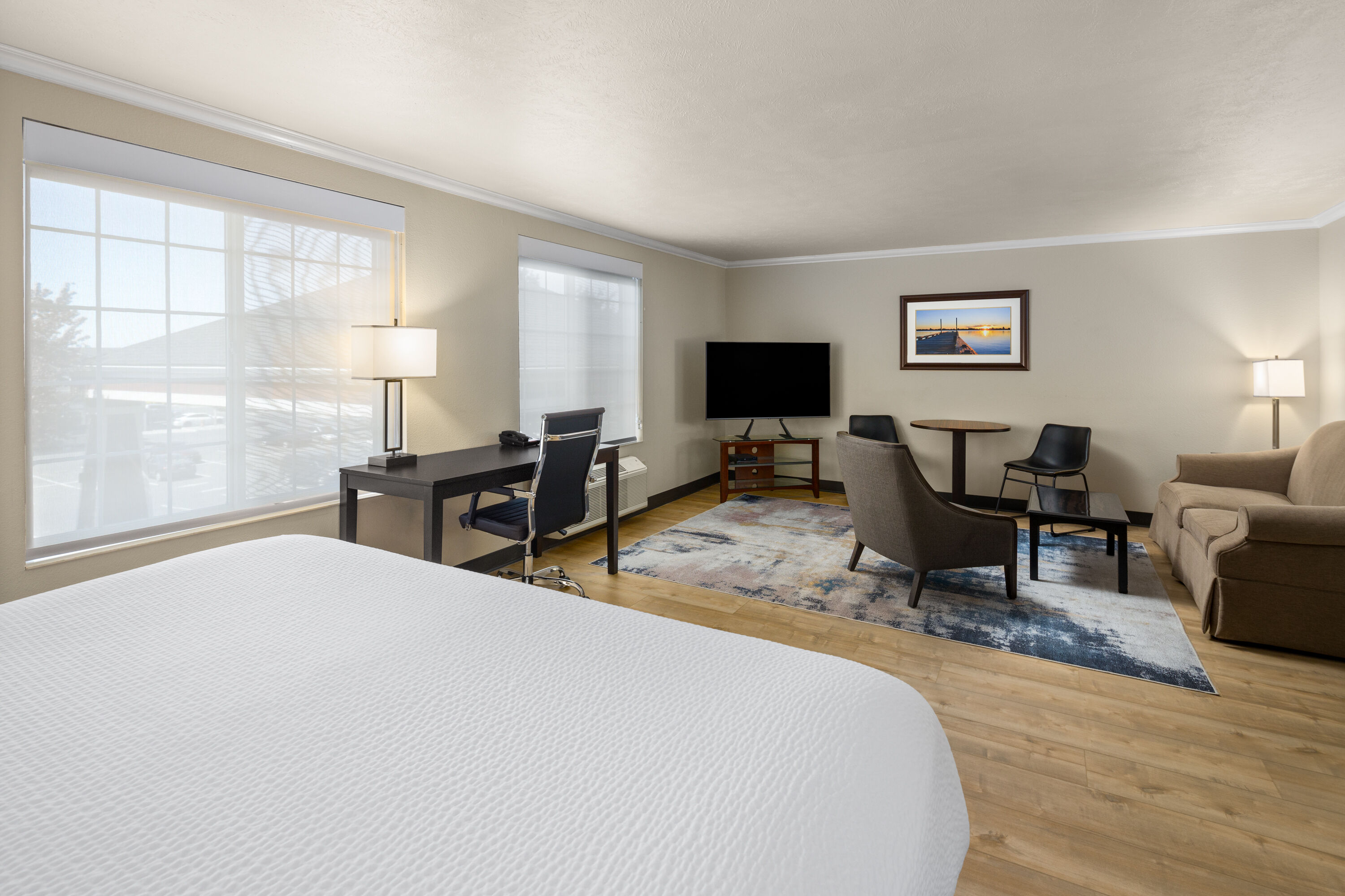 Guest room at the Ramada by Wyndham Moses Lake in Moses Lake, Washington