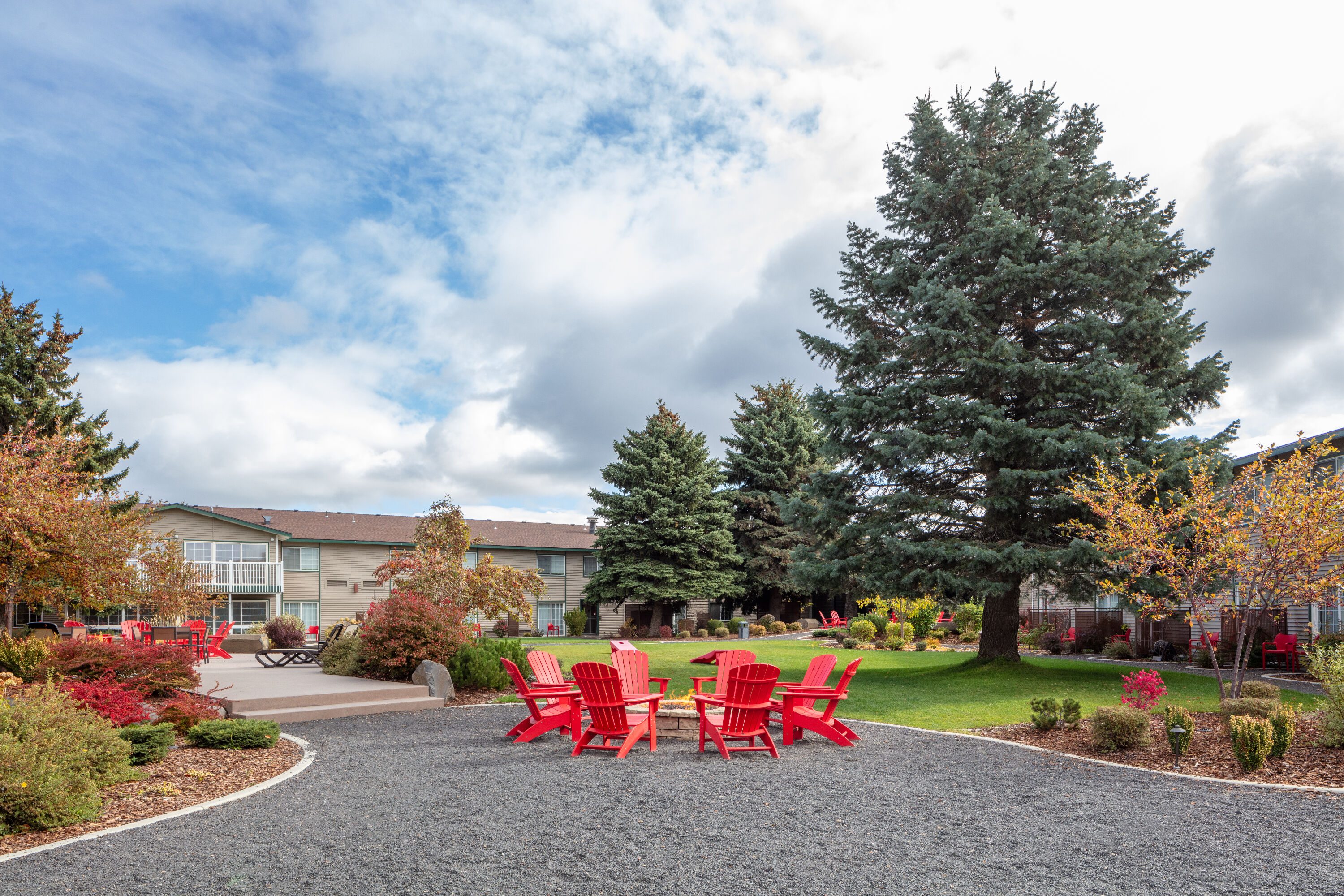 Courtyard at Ramada by Wyndham Spokane Airport in Spokane, Washington