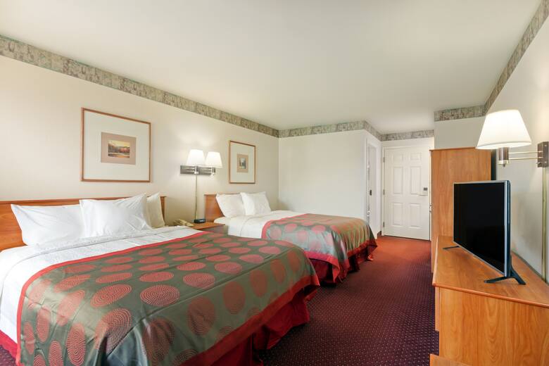 Guest room at the Ramada SeaTac Airport North in Tukwila, Washington