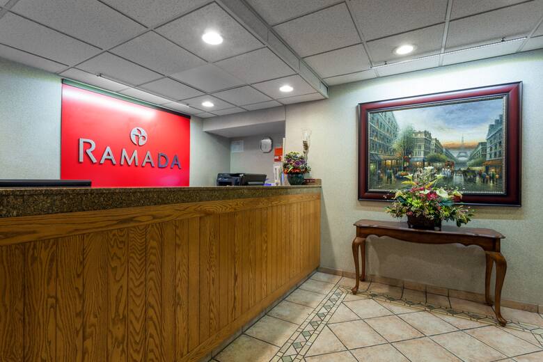 Ramada SeaTac Airport North hotel lobby in Tukwila, Washington