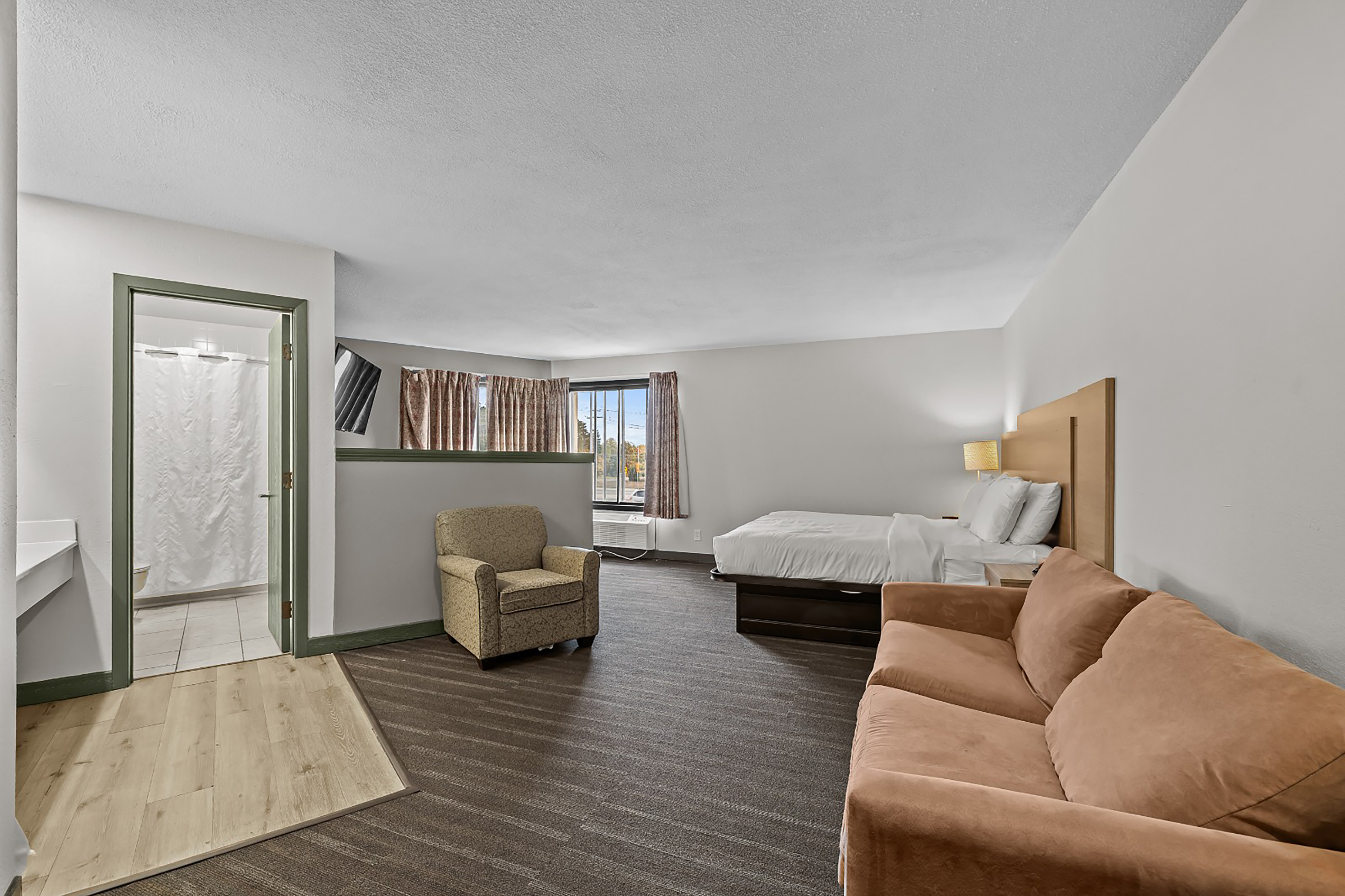 Guest room at the Ramada by Wyndham Stevens Point in Stevens point, Wisconsin