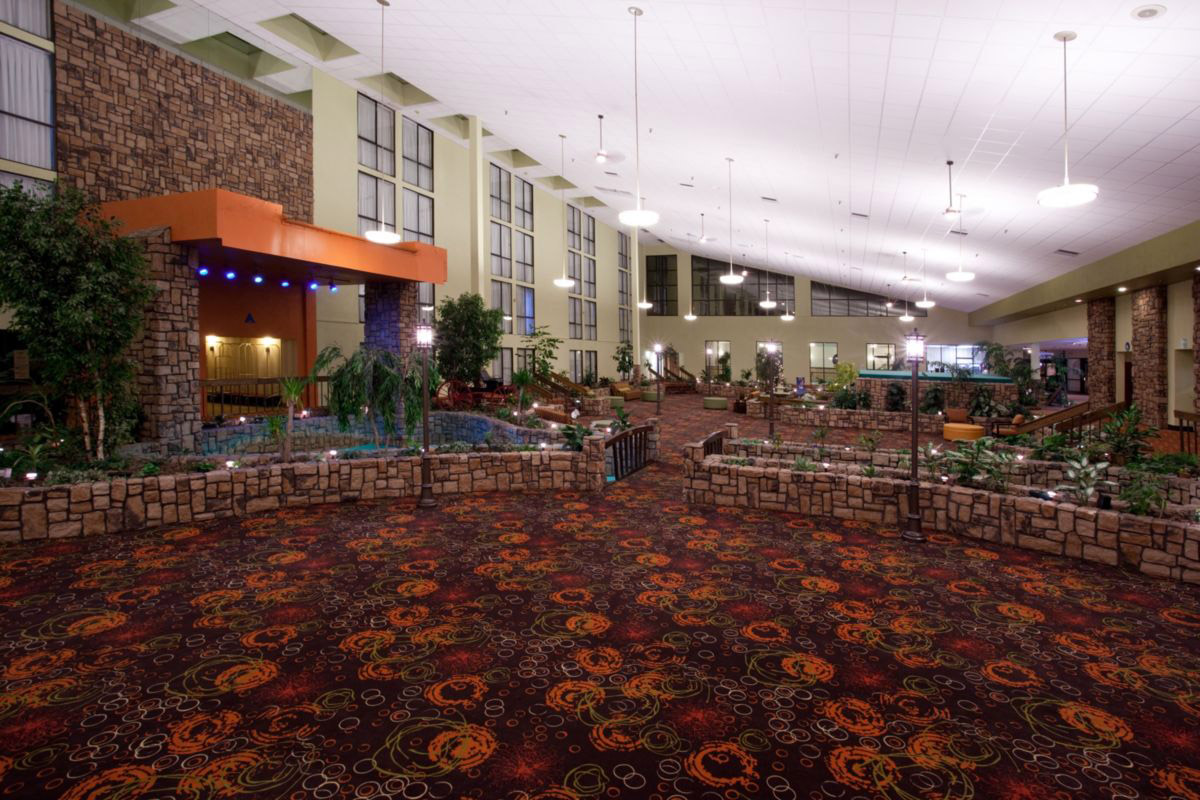 Ramada Plaza by Wyndham Sheridan Hotel & Convention Center lobby atrium in Sheridan, Wyoming