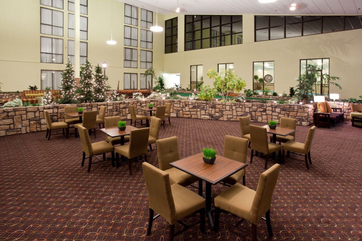 Ramada Plaza by Wyndham Sheridan Hotel & Convention Center lobby atrium in Sheridan, Wyoming