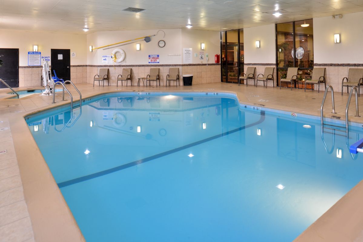 Indoor pool at the Ramada Plaza by Wyndham Sheridan Hotel & Convention Center in Sheridan, Wyoming