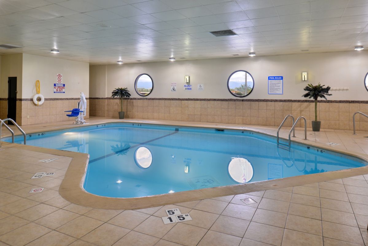 Indoor pool at the Ramada Plaza by Wyndham Sheridan Hotel & Convention Center in Sheridan, Wyoming