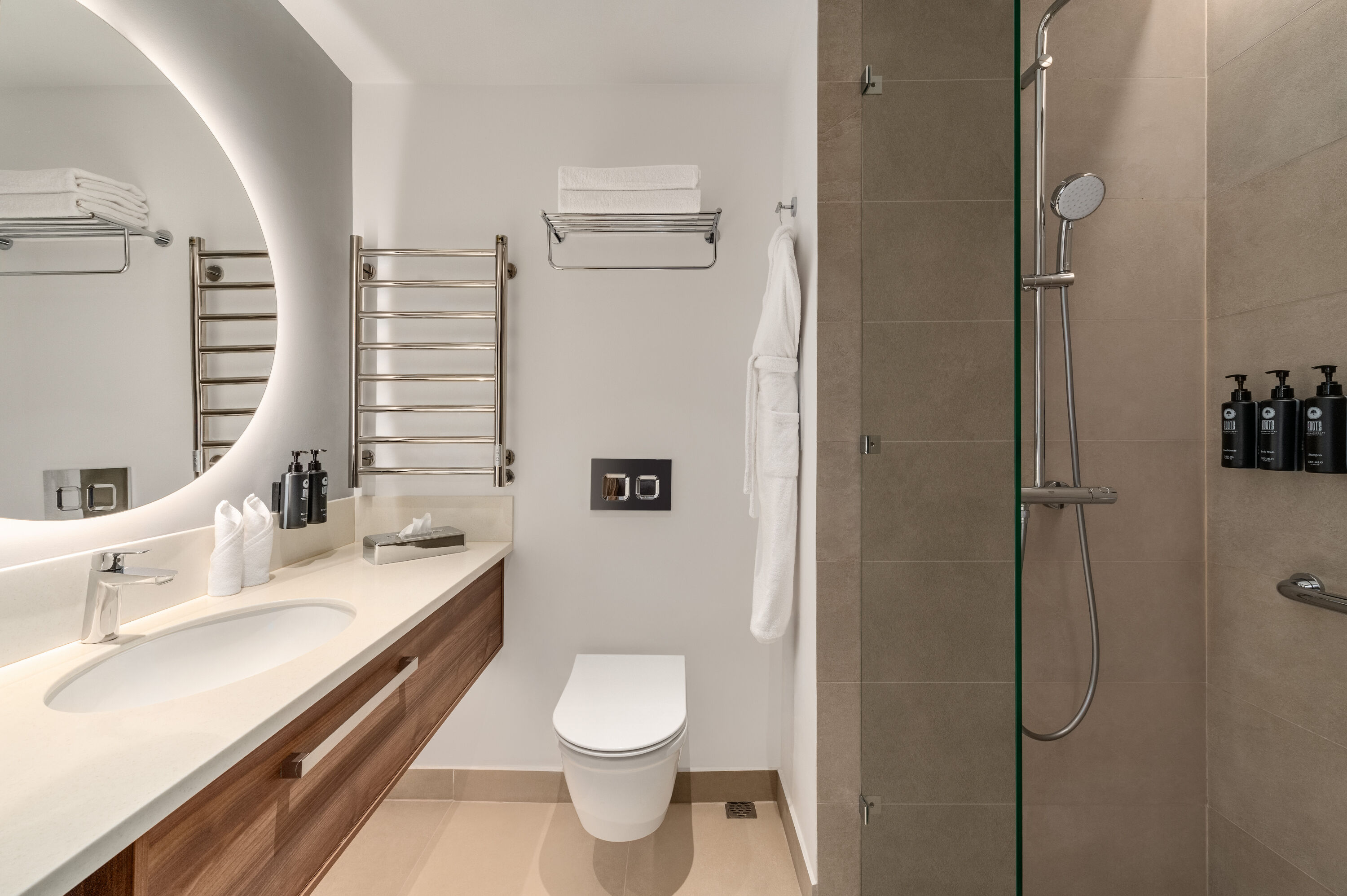 Guest room bath at the Ramada Encore by Wyndham Bukhara in Bukhara, Other than US/Canada