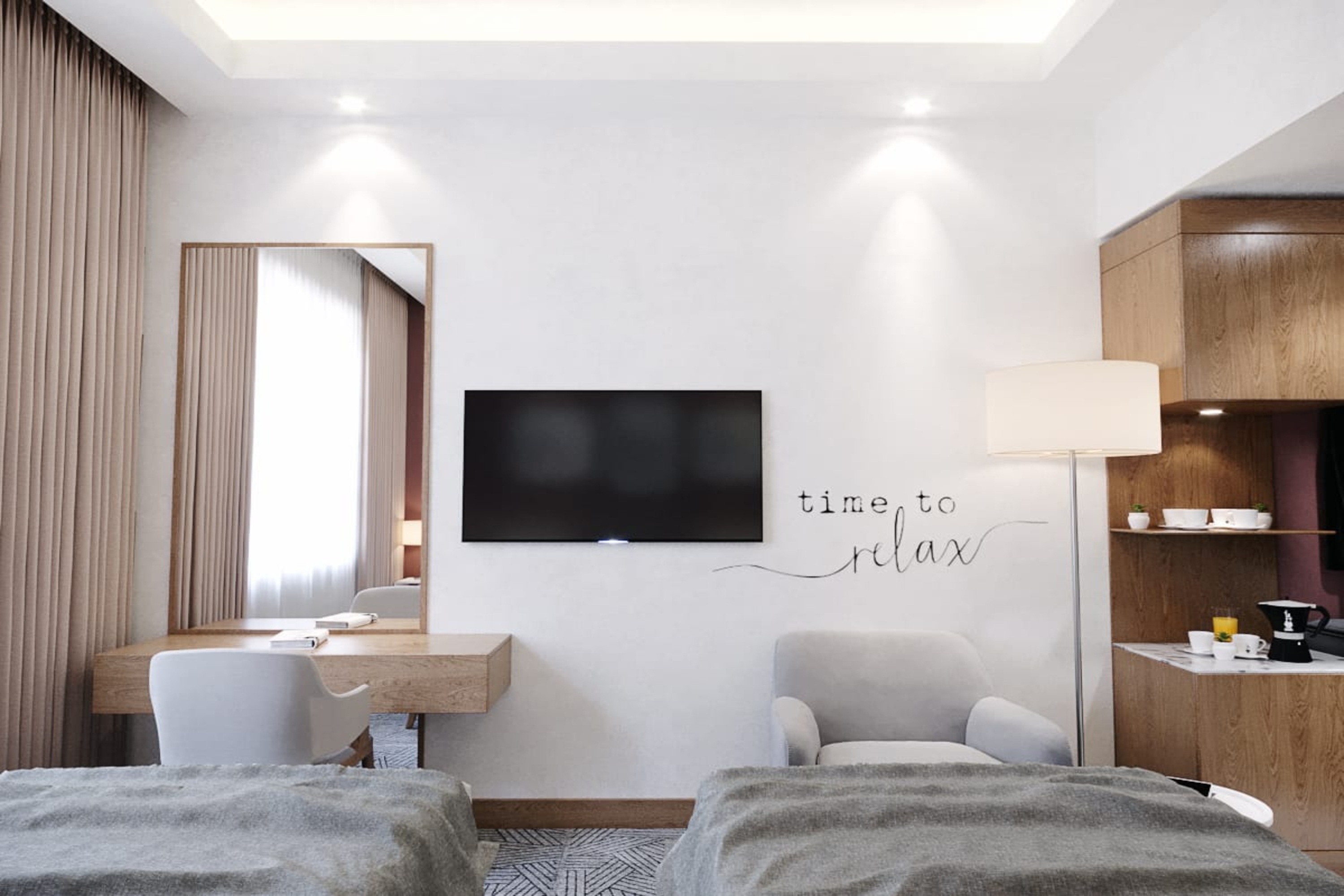 Guest room at the Ramada Encore by Wyndham Bukhara in Bukhara, Other than US/Canada