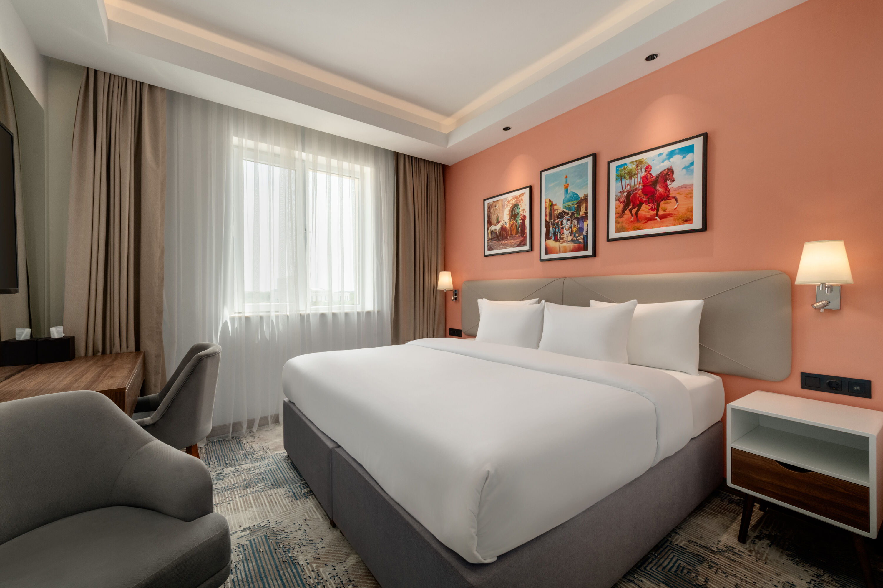 Guest room at the Ramada Encore by Wyndham Bukhara in Bukhara, Other than US/Canada