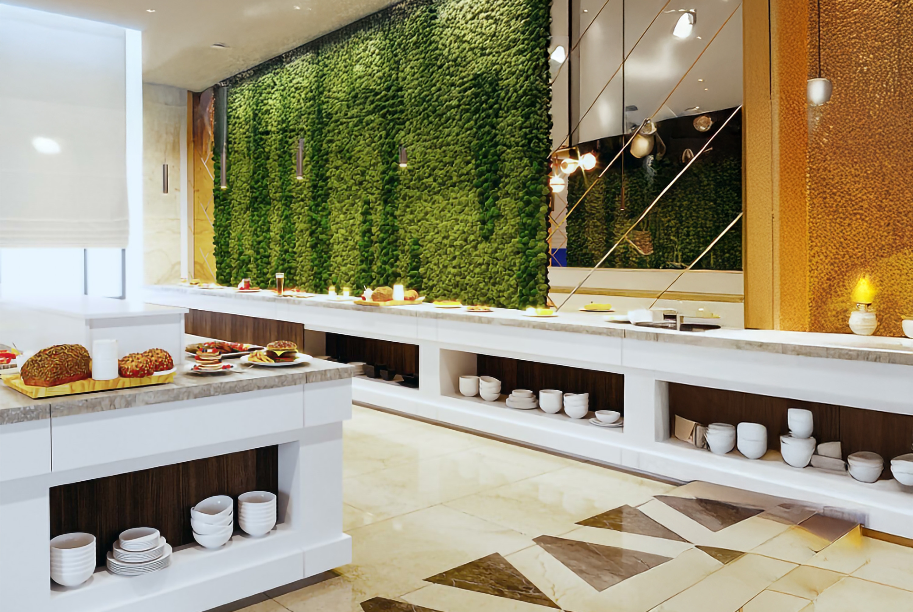 Ramada Plaza by Wyndham Tashkent Airport restaurant breakfast area with seating in Tashkent, Other than US/Canada