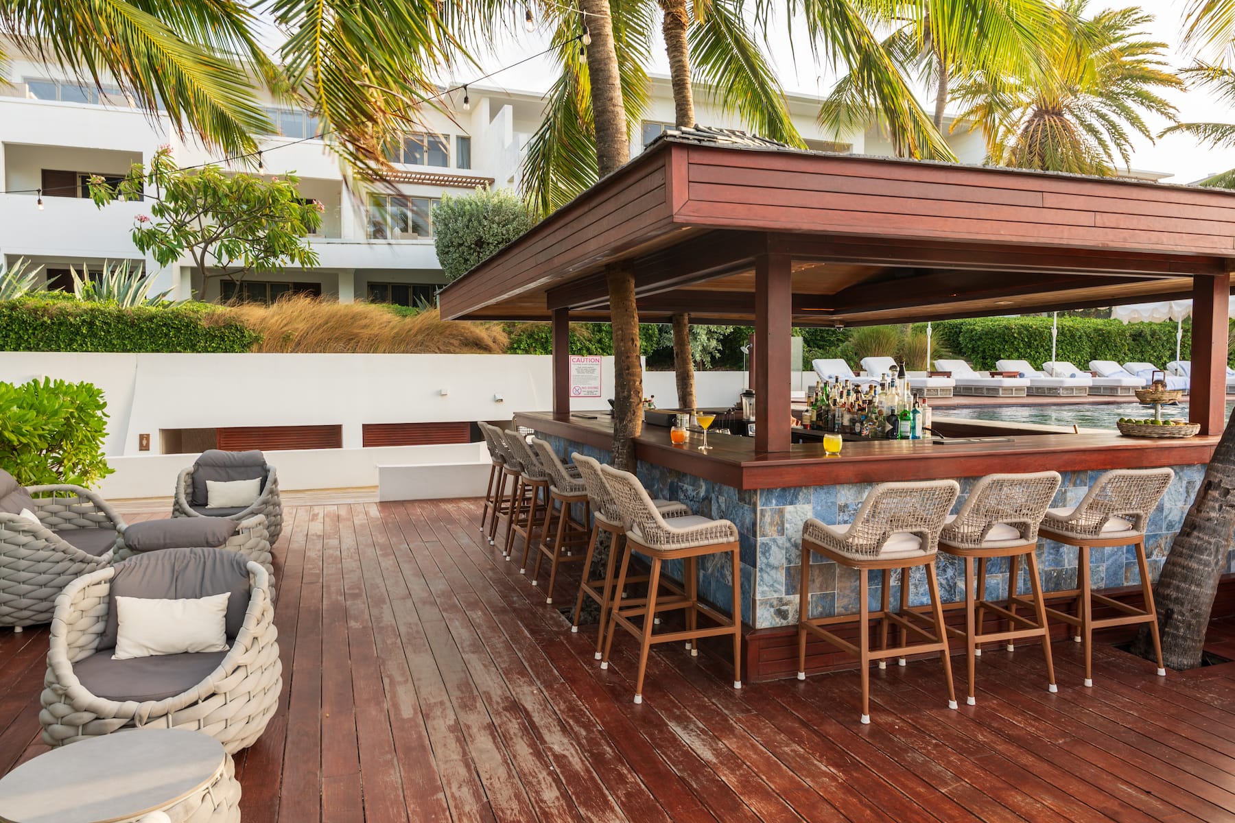 Pool bar at Hodges Bay Resort & Spa, an HQ Luxury Resort & Residences in St. Johns, Other than US/Canada
