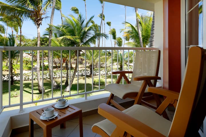 Guest room patio at the Grand Palladium Select Bavaro, All Inclusive Resort & Spa in Punta Cana, Other than US/Canada