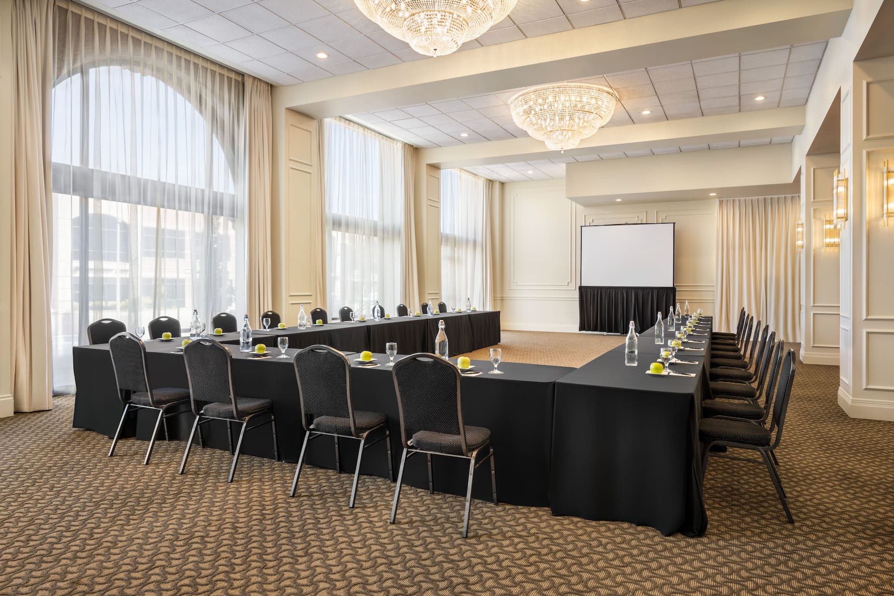 U-shape meeting room at The Mining Exchange in Colorado Springs, Colorado